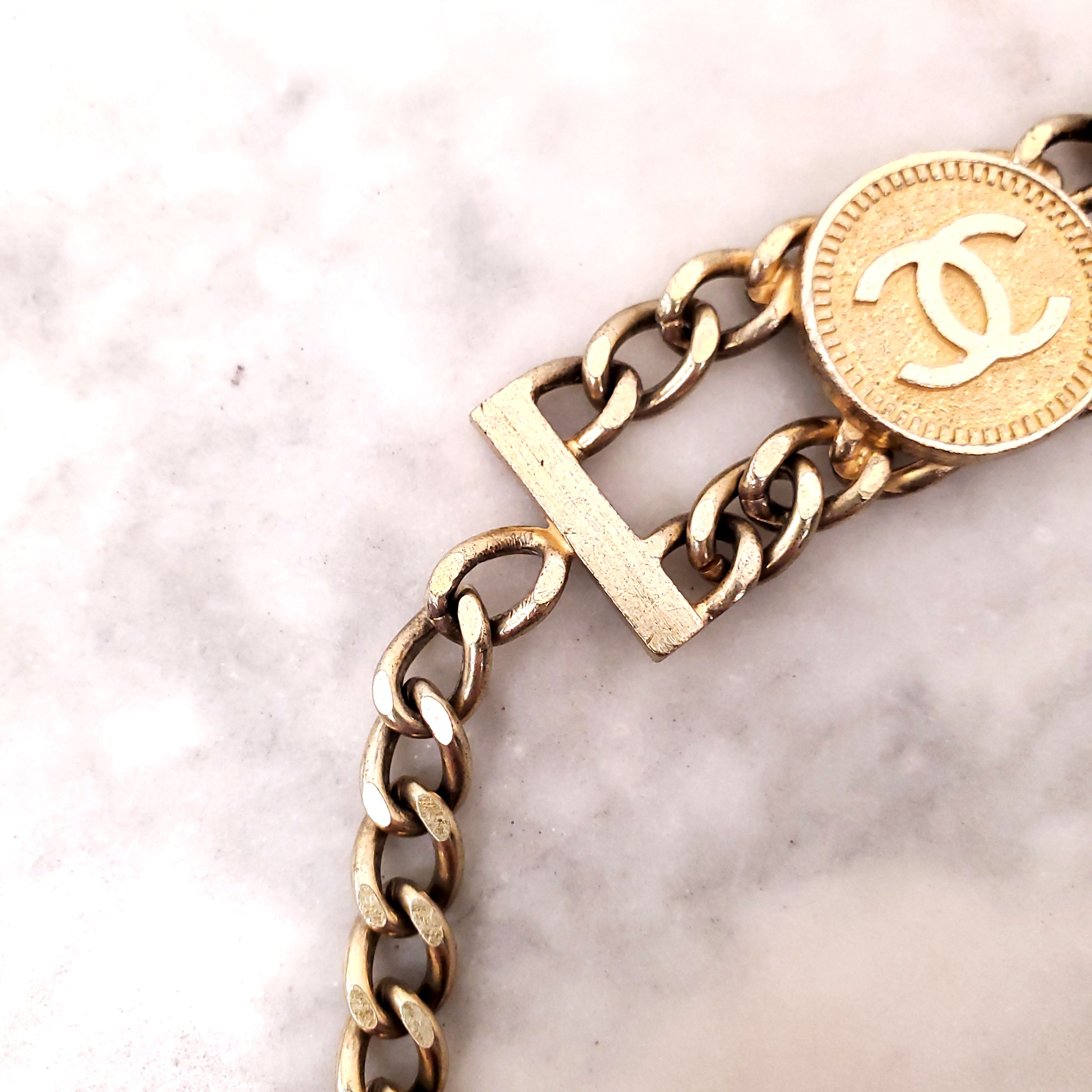CHANEL MEDALLION LOGO AND STAR BELT