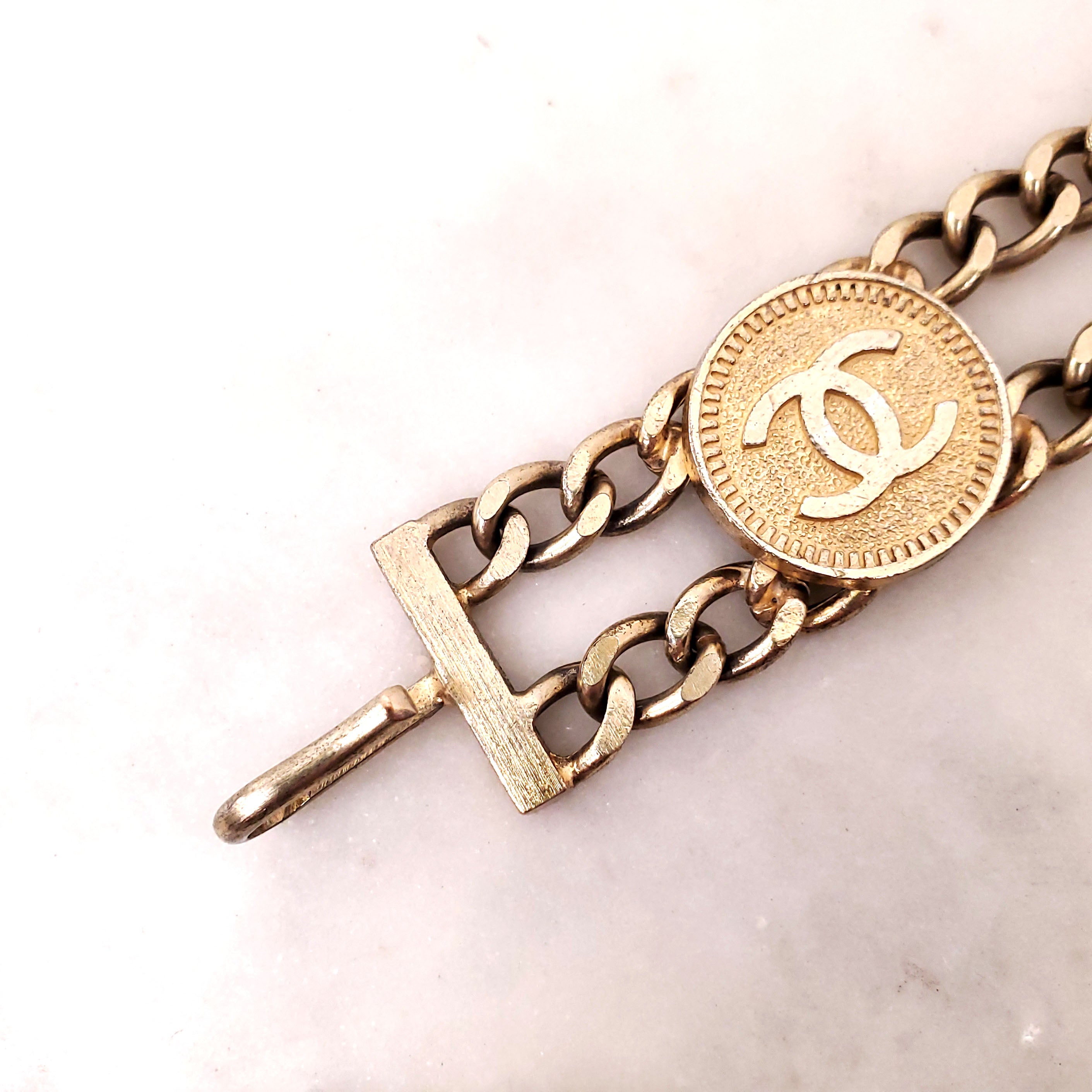 CHANEL MEDALLION LOGO AND STAR BELT