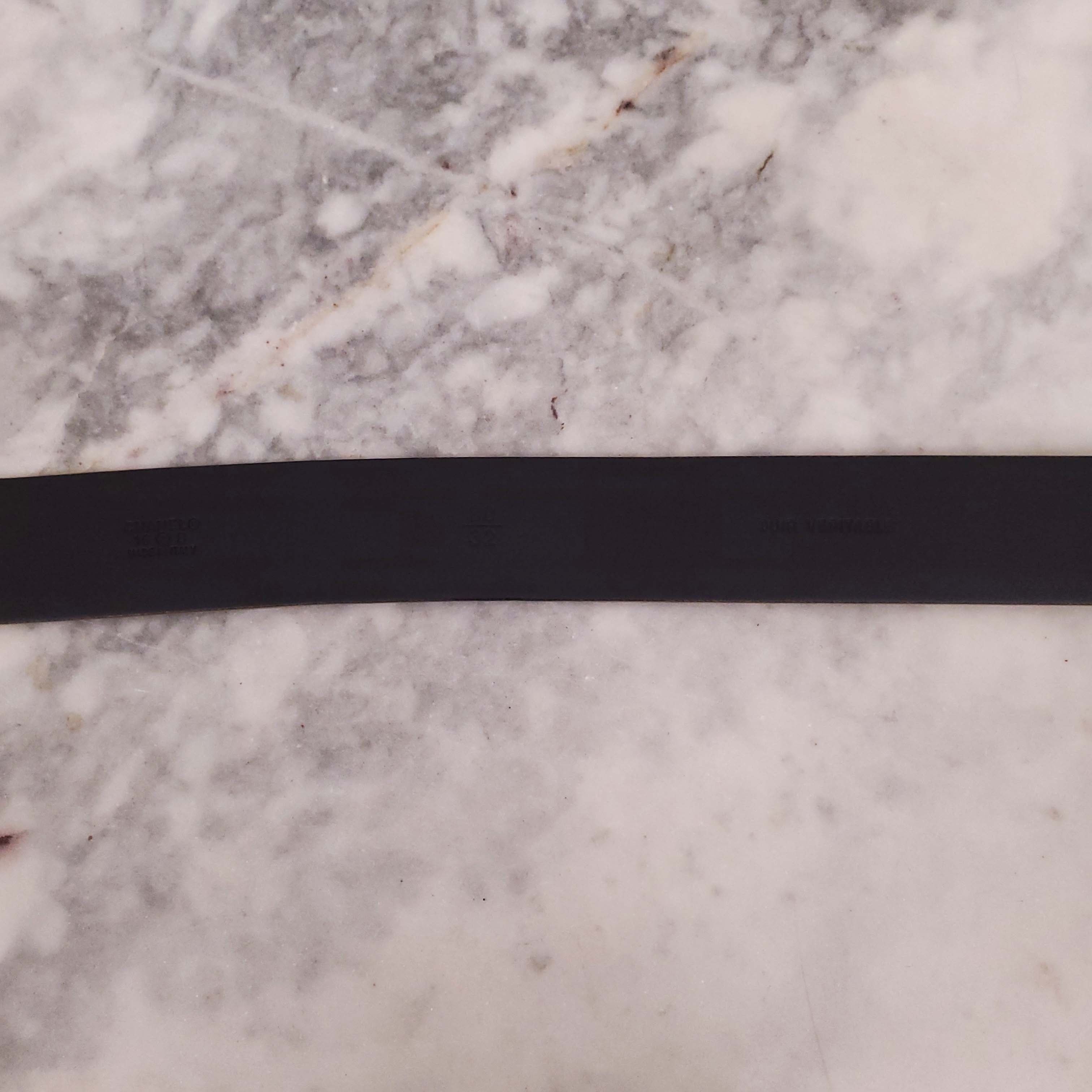 CHANEL METALLIC ELECTRUM CHAIN LOGO BELT - SIZE 80