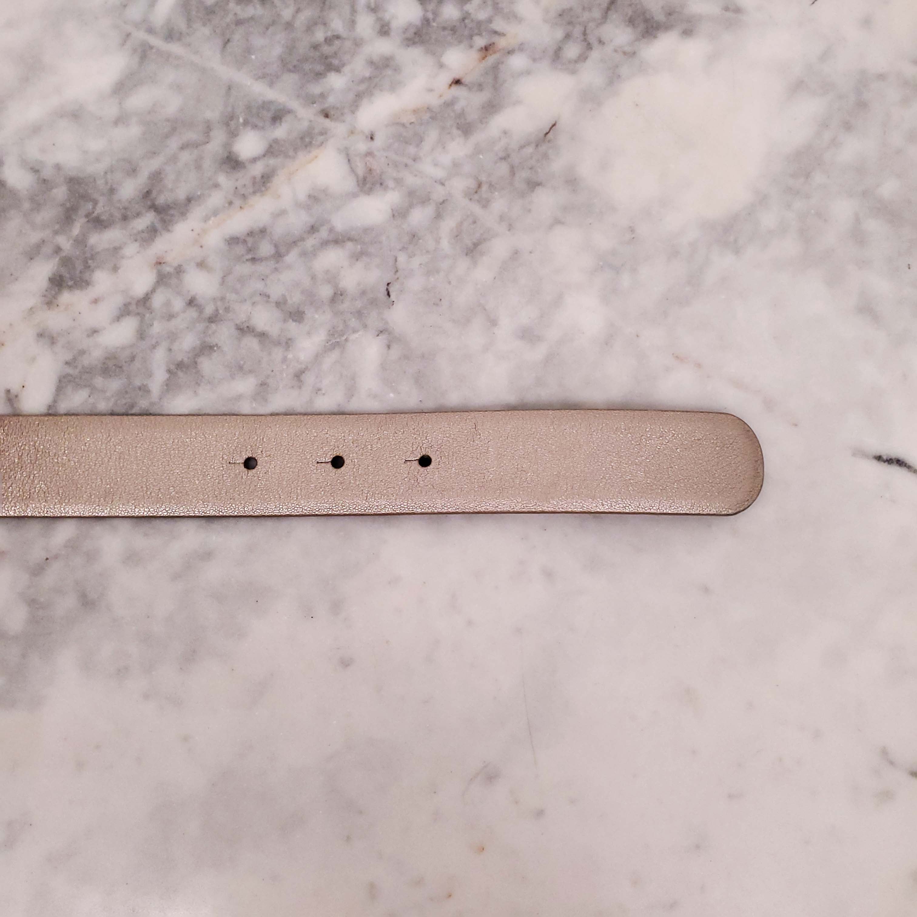 CHANEL METALLIC ELECTRUM CHAIN LOGO BELT - SIZE 80