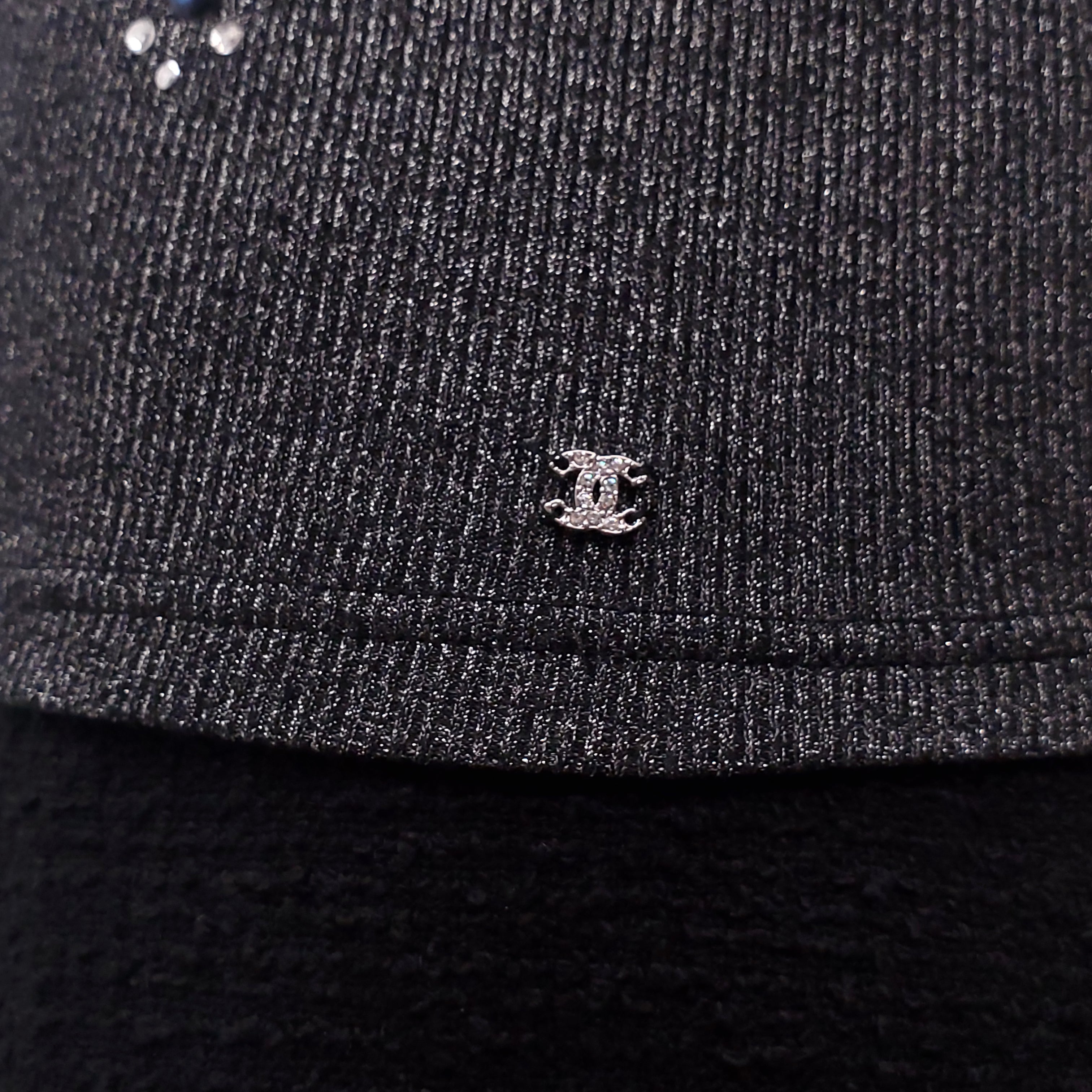 CHANEL METALLIC LOGO GEMS BYZANTINE CROSS EMBELLISHED TOP - SIZE 36