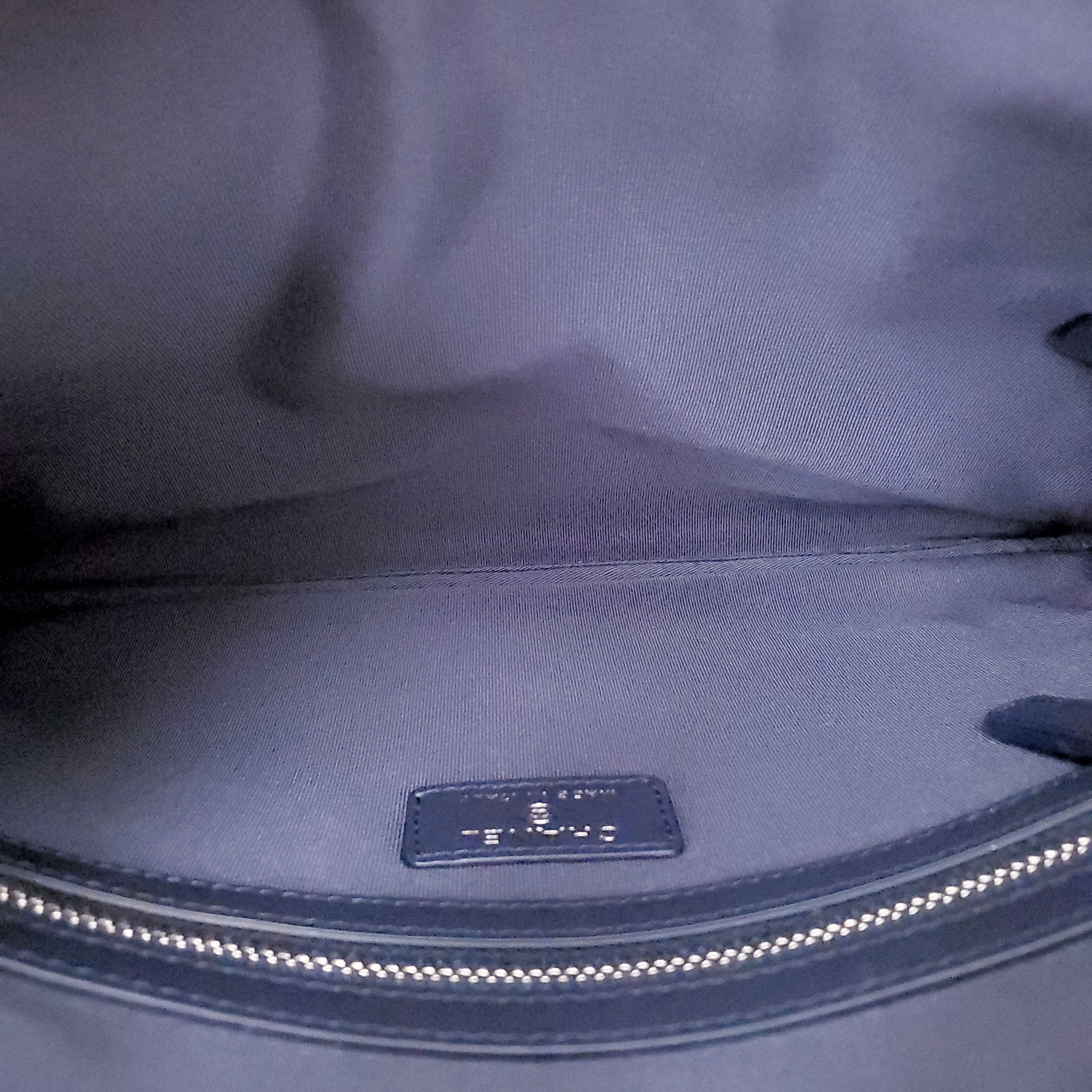 CHANEL NAVY RAFFIA DEAUVILLE CLUTCH