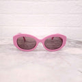 CHANEL PINK LOGO SUNGLASSES