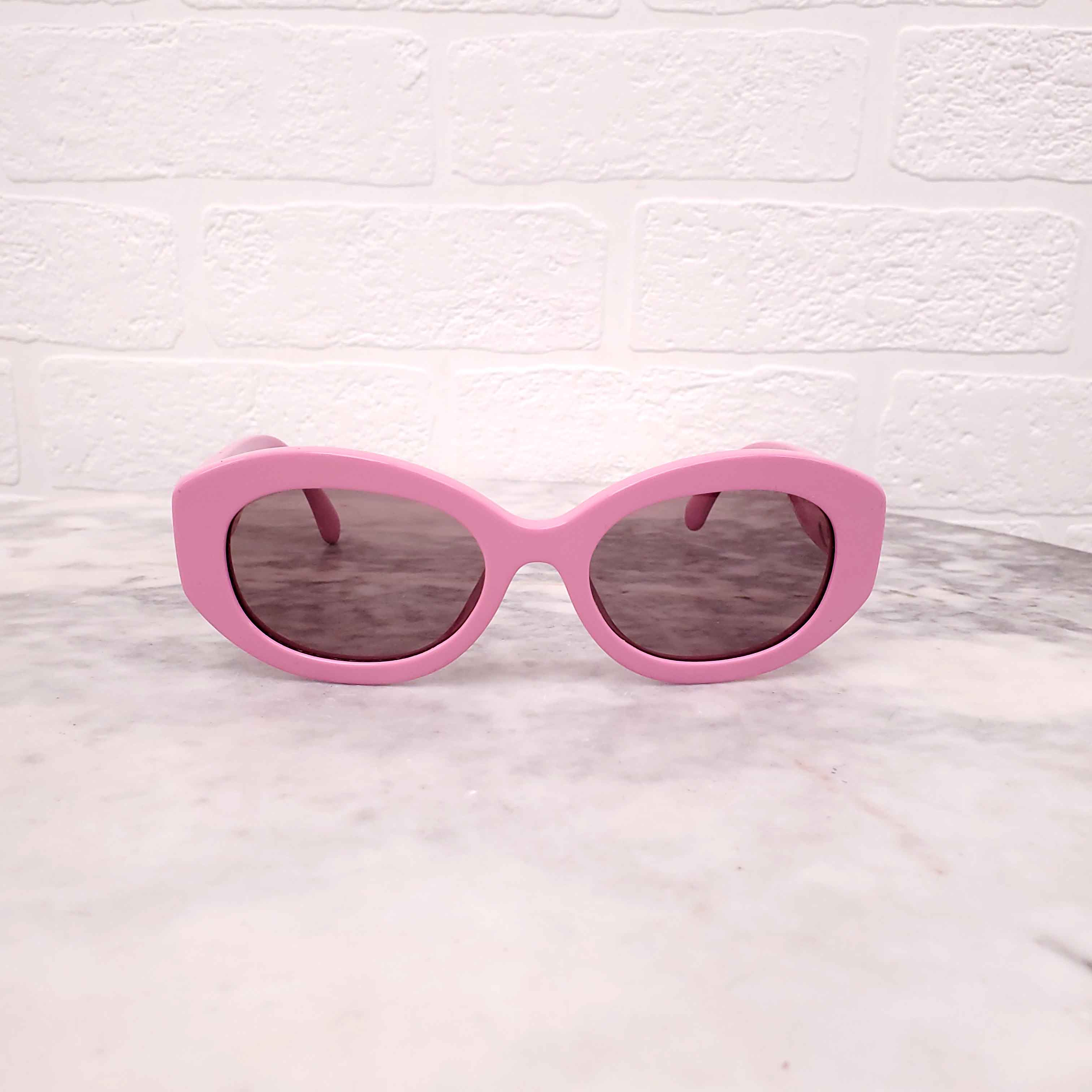 CHANEL PINK LOGO SUNGLASSES