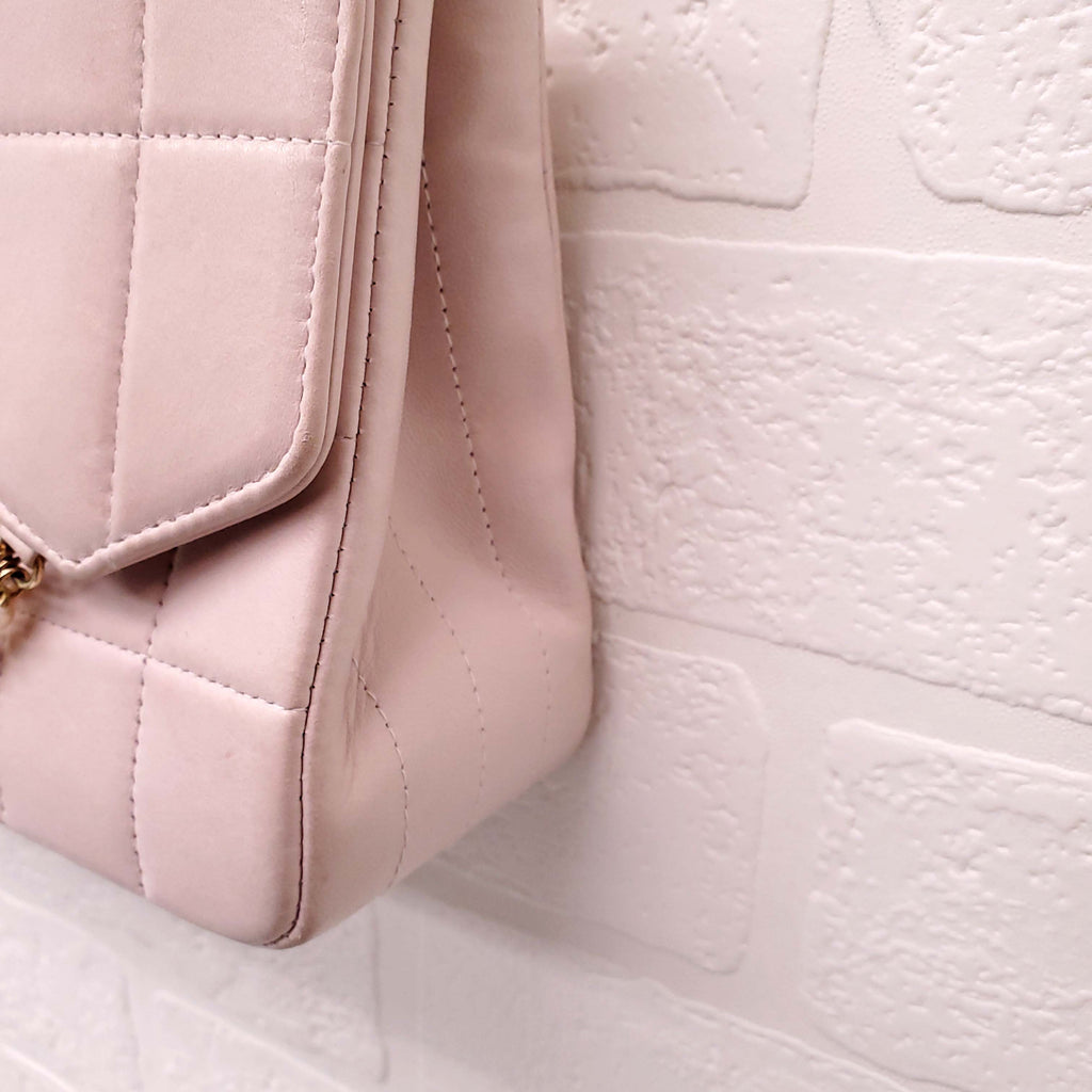 CHANEL PINK PEARL FLAP BAG