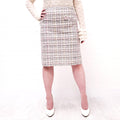 CHANEL PINK TWEED SPARKLE SKIRT - SIZE 38