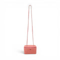 CHANEL RAFFIA STRIPED SMALL VANITY CASE WITH CHAIN