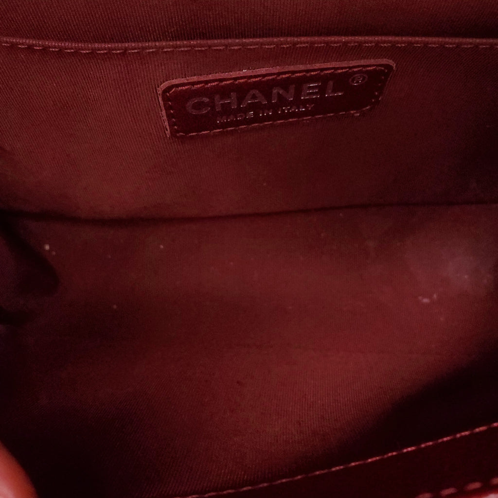 CHANEL RED CAVIAR BOY BAG