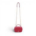 CHANEL RED QUILTED CARRY AROUND FLAP BAG