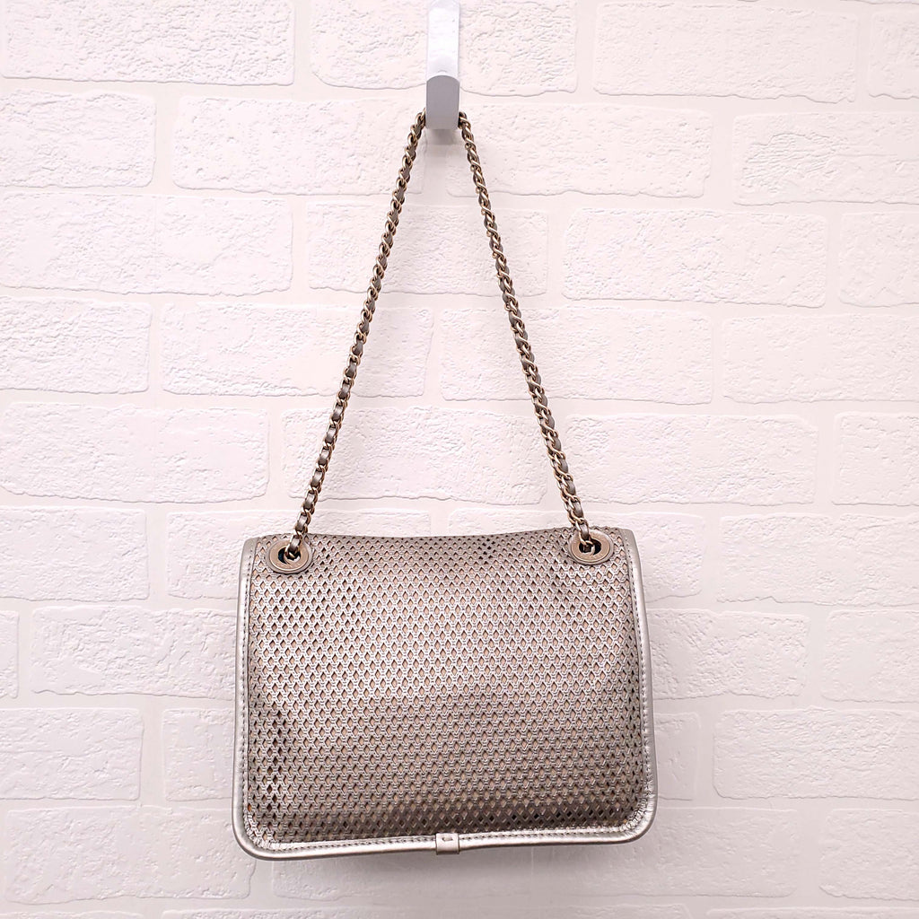 CHANEL SMALL UP IN THE AIR METALLIC FLAP BAG