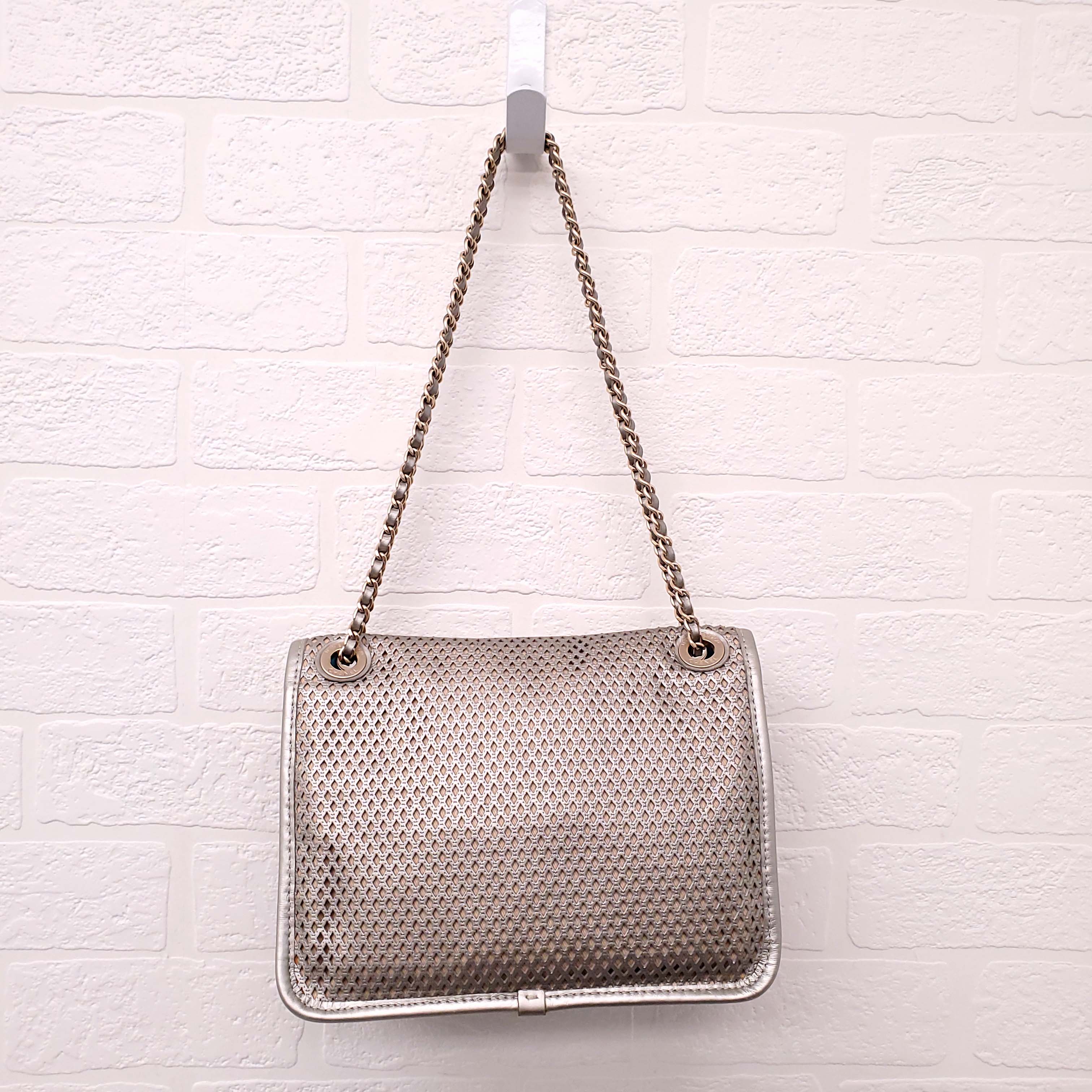 CHANEL SMALL UP IN THE AIR METALLIC FLAP BAG