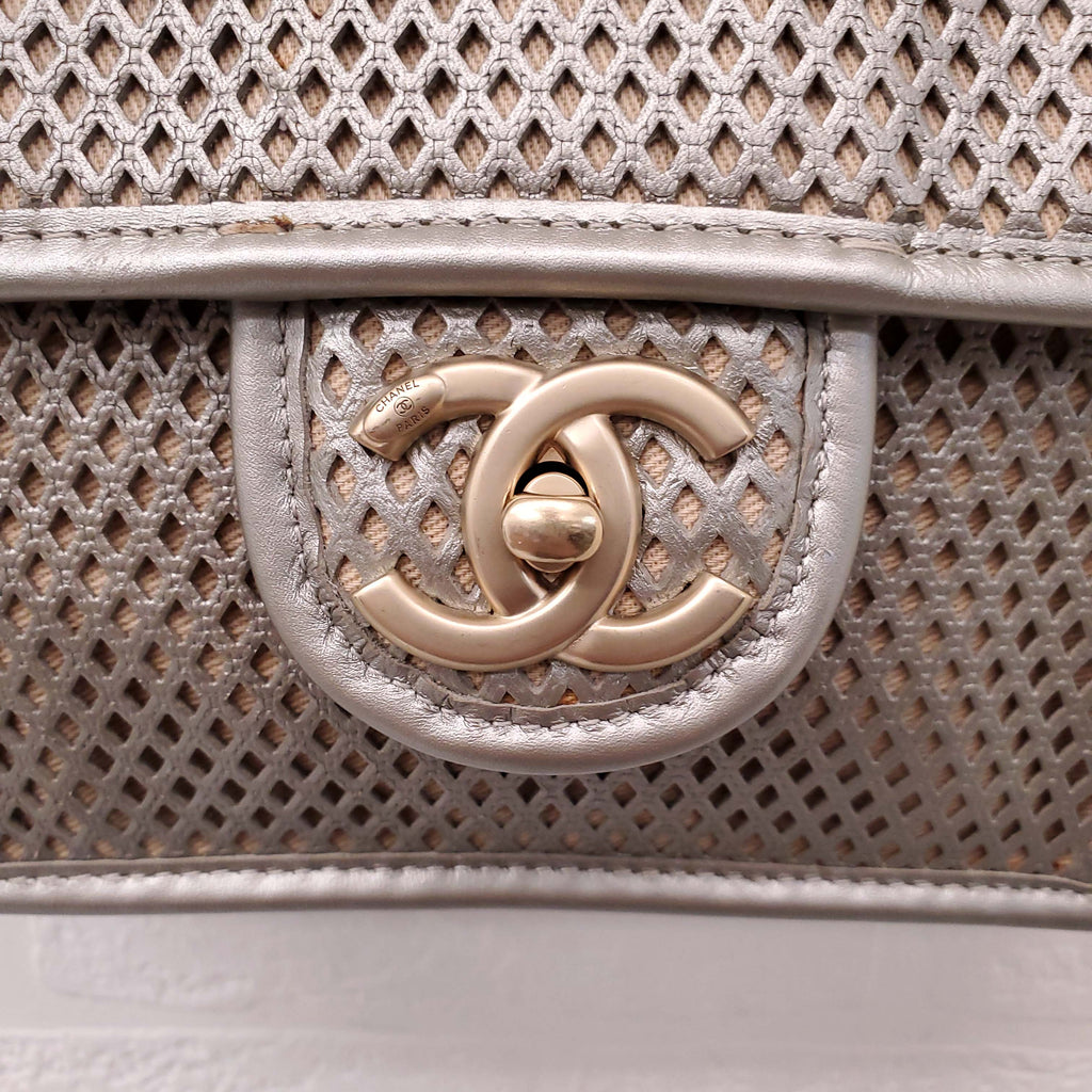 CHANEL SMALL UP IN THE AIR METALLIC FLAP BAG