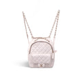 CHANEL WHITE MINI CC DAY CAVIAR BACKPACK