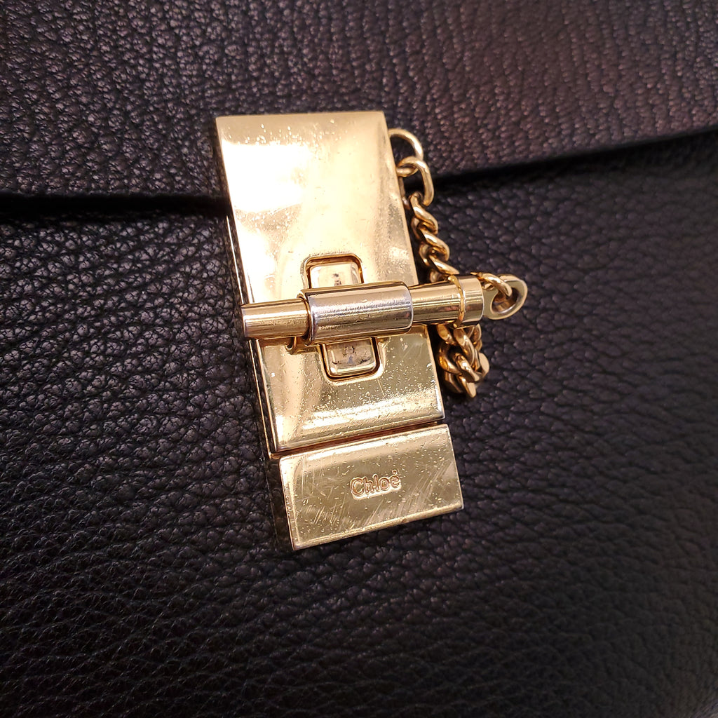 CHLOÉ BLACK LARGE DREW BAG
