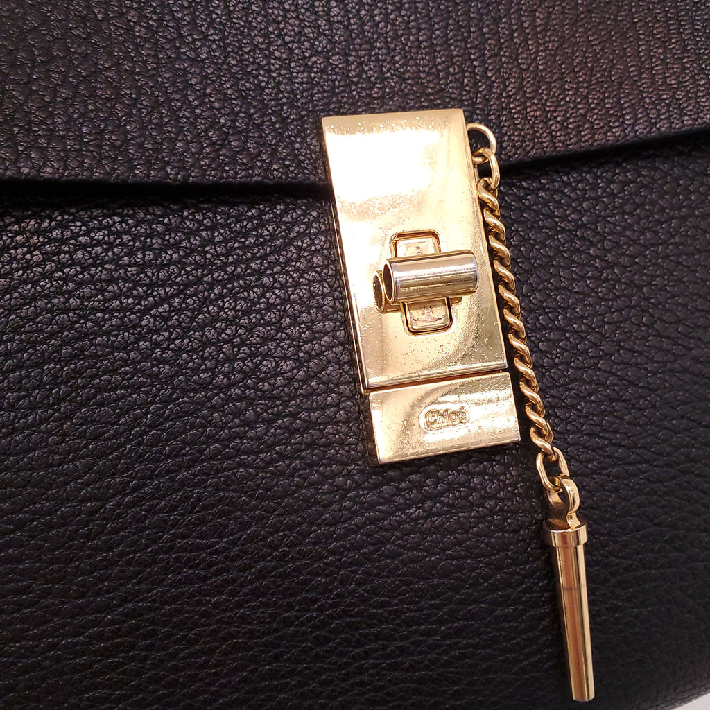 CHLOÉ BLACK LARGE DREW BAG