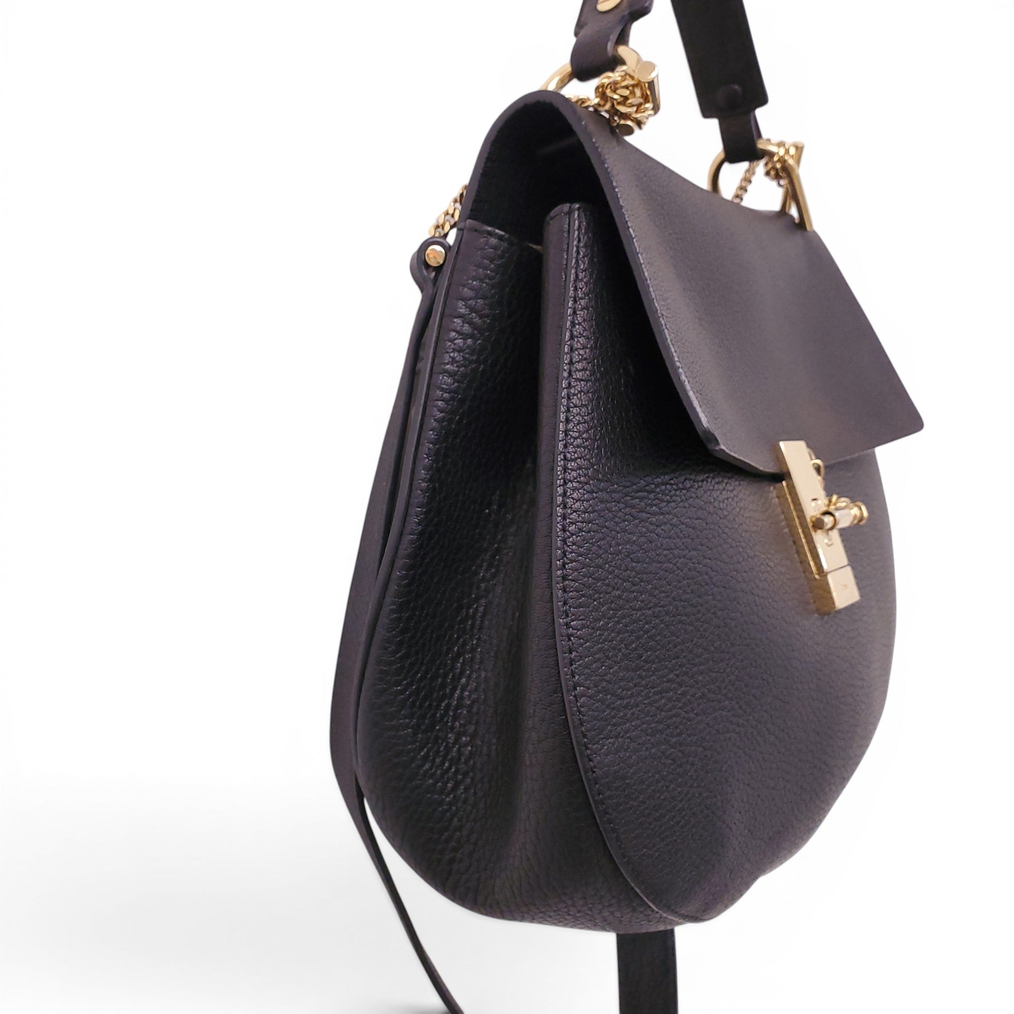CHLOÉ BLACK LARGE DREW BAG