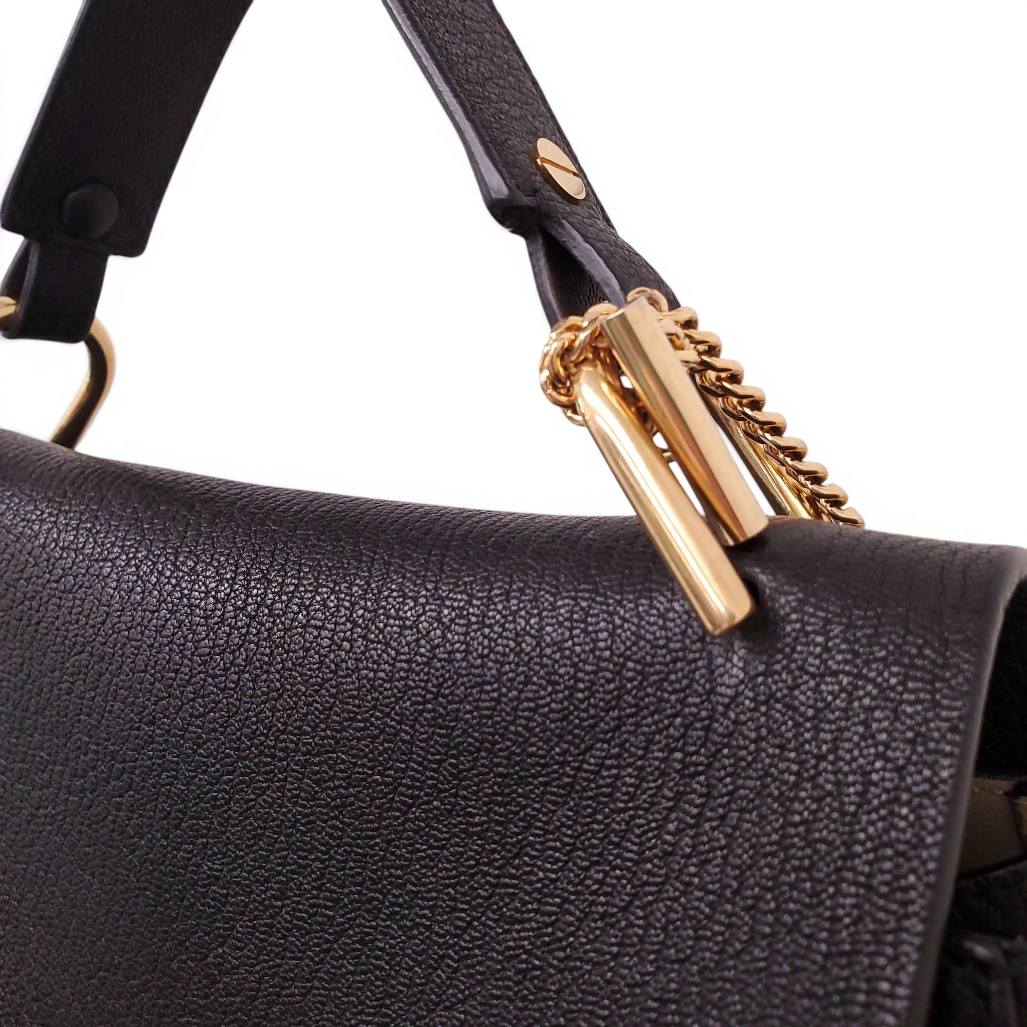 CHLOÉ BLACK LARGE DREW BAG