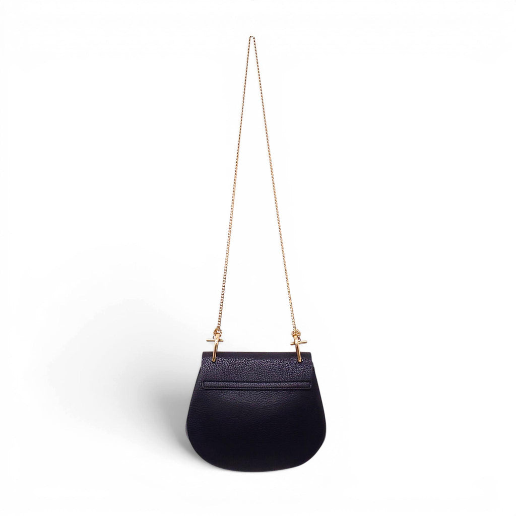 CHLOÉ BLACK LEATHER PADLOCK BAG