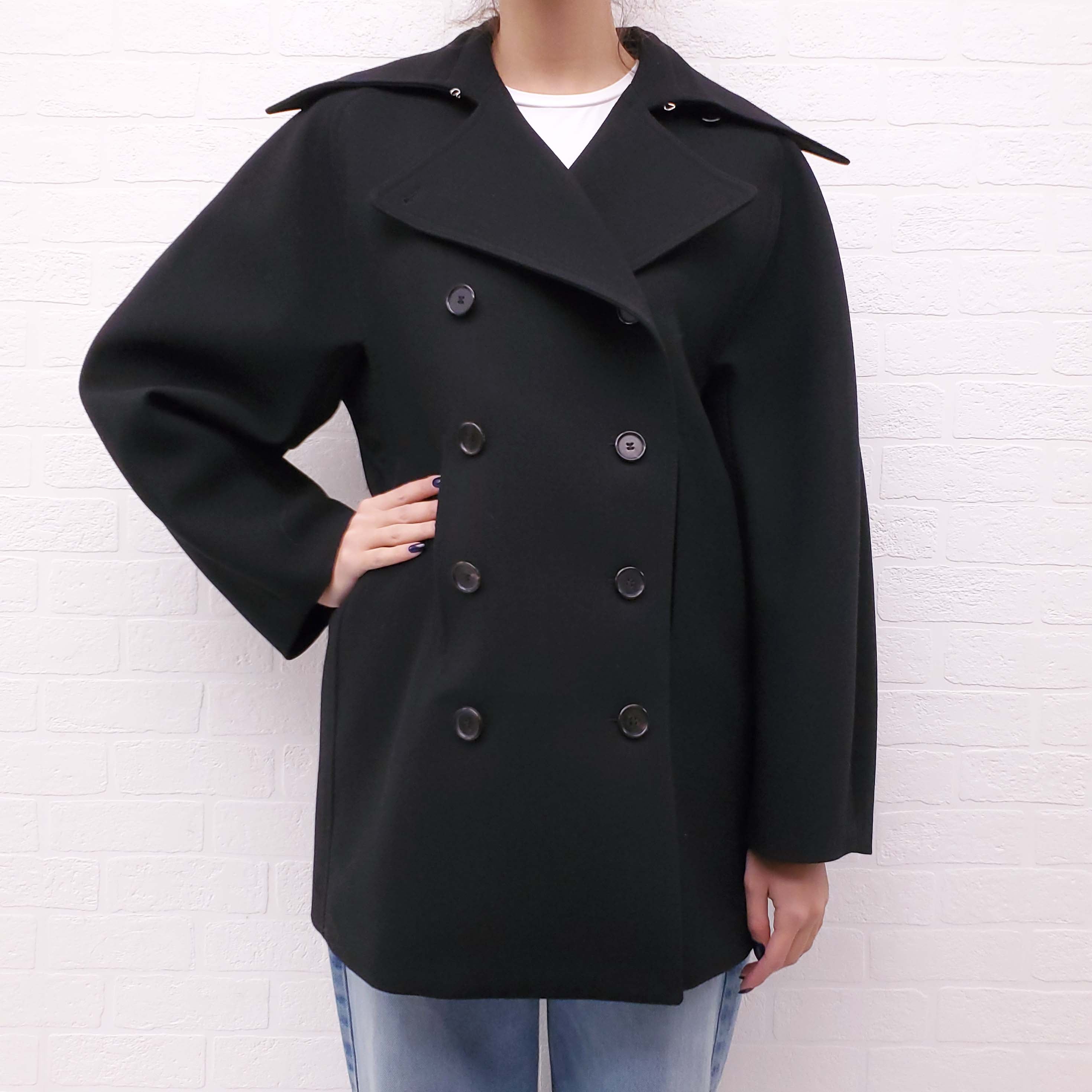 CHLOÉ BLACK PEACOAT - SIZE 38