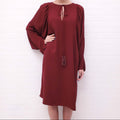 CHLOÉ BURGUNDY DRESS - SIZE 38
