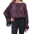 CHLOÉ CHERRY PRINT PLEATED BLOUSE - SIZE 38