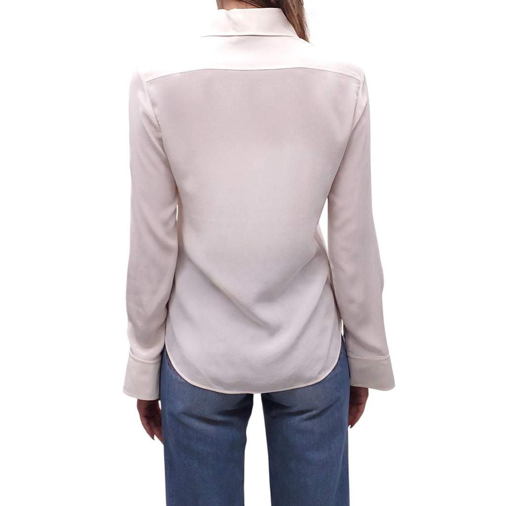 CHLOÉ CREAM SILK BLOUSE - SIZE S