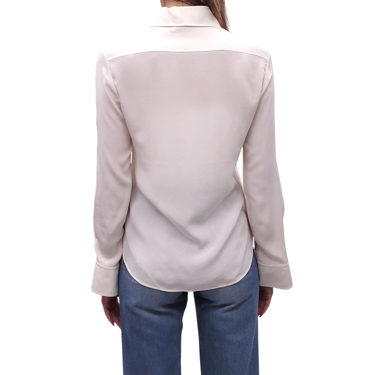 CHLOÉ CREAM SILK BLOUSE - SIZE S