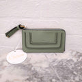 CHLOÉ GREEN LEATHER CARD HOLDER