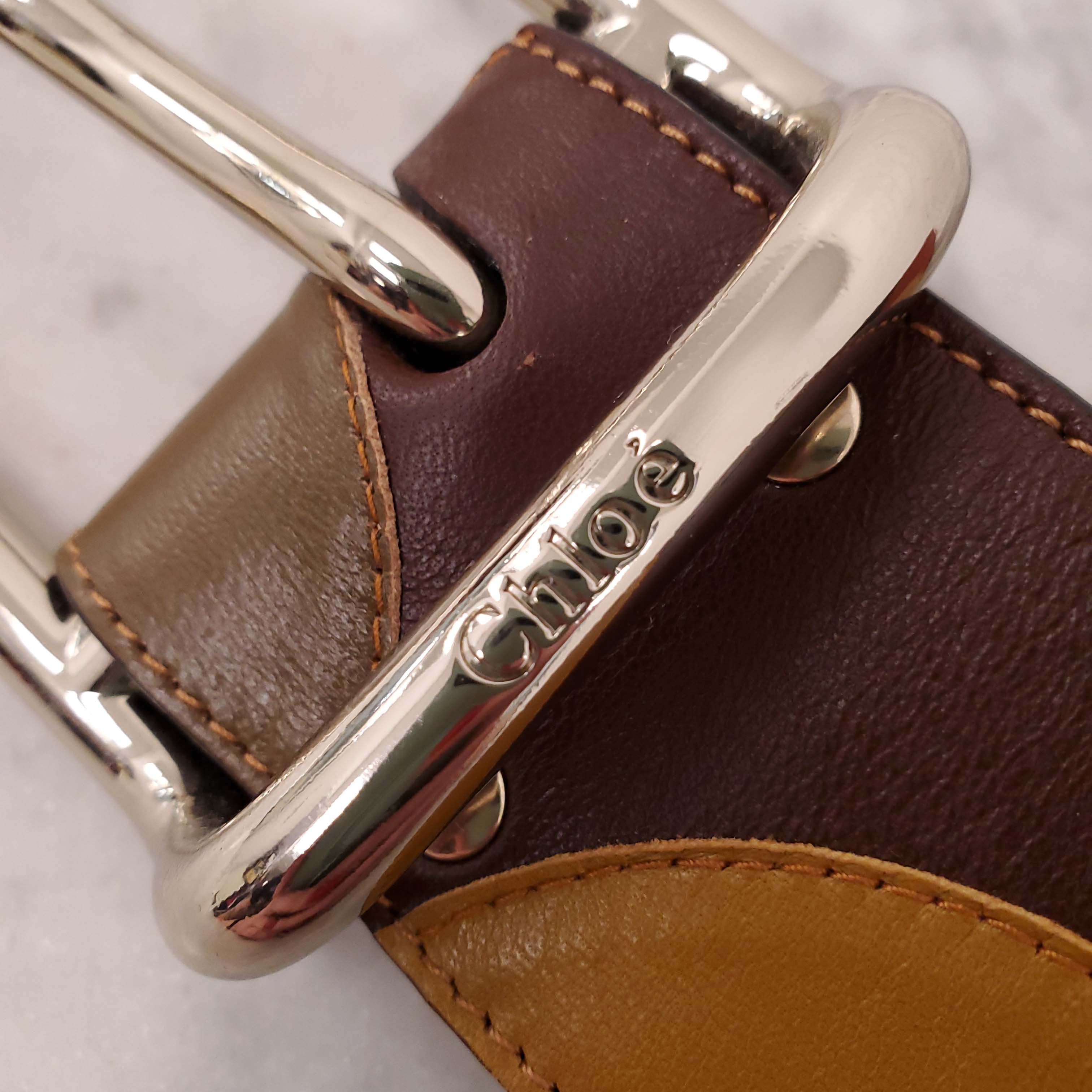 CHLOÉ MULTICOLOUR PATTERNED BELT - SIZE L