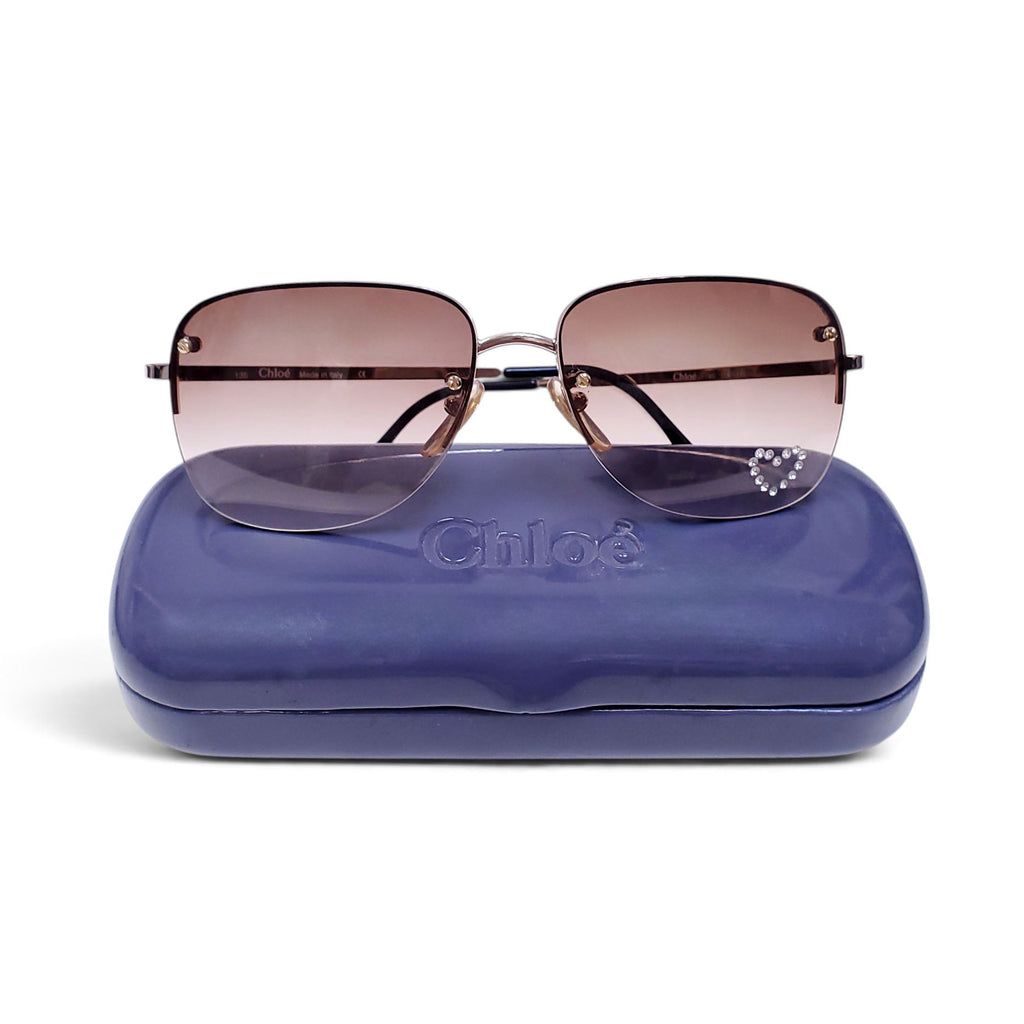 CHLOÉ SUNGLASSES WITH CRYSTAL HEART