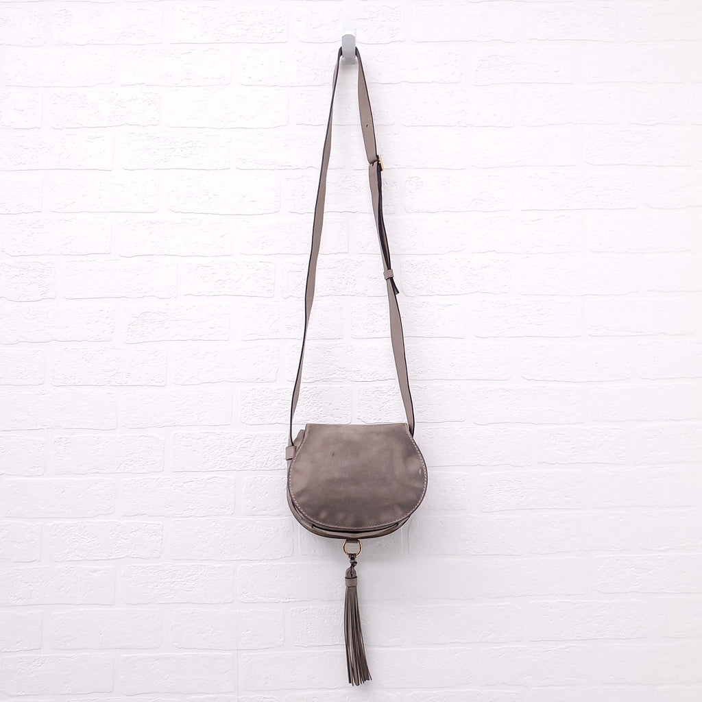 CHLOÉ TAUPE SUEDE MARCIE BAG
