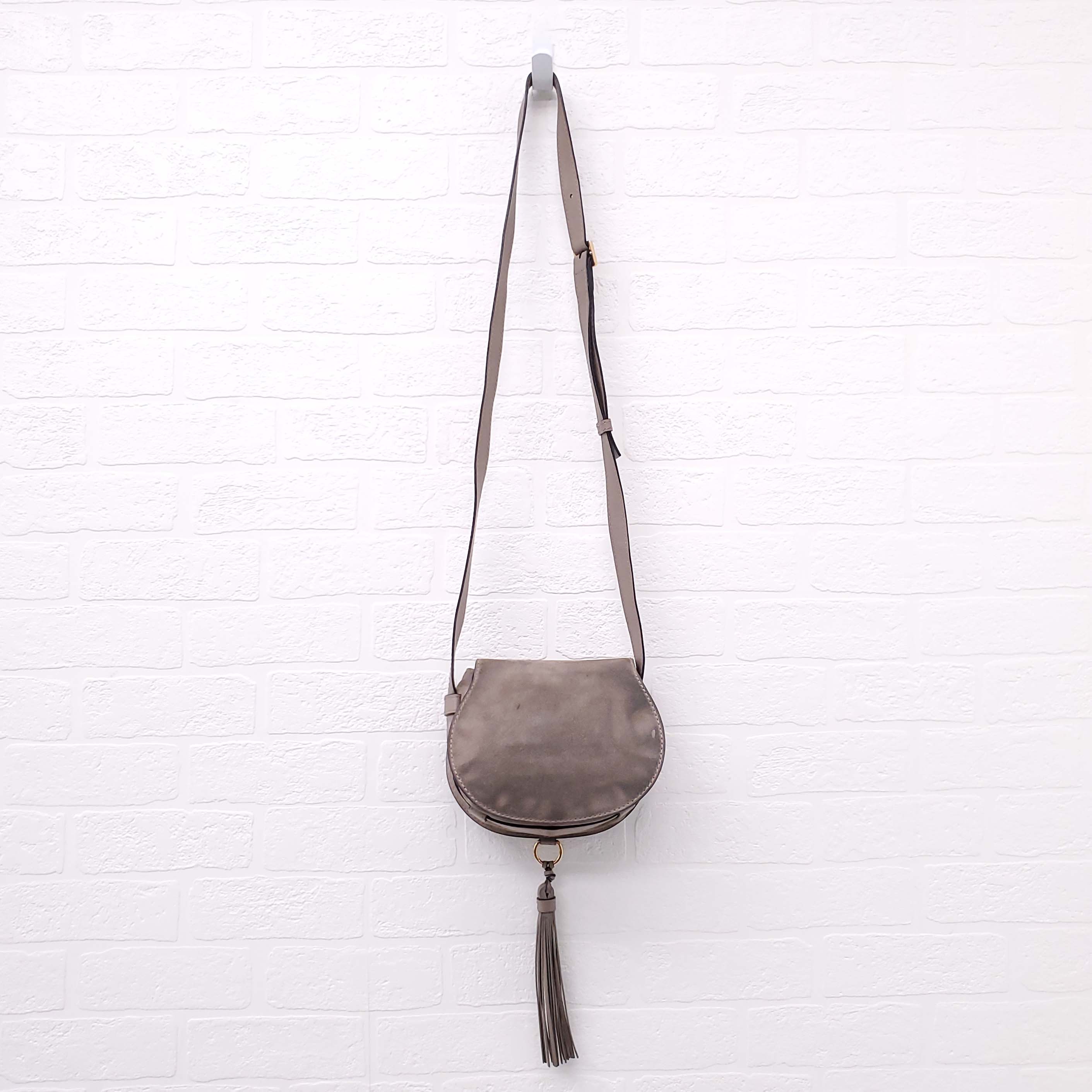 CHLOÉ TAUPE SUEDE MARCIE BAG