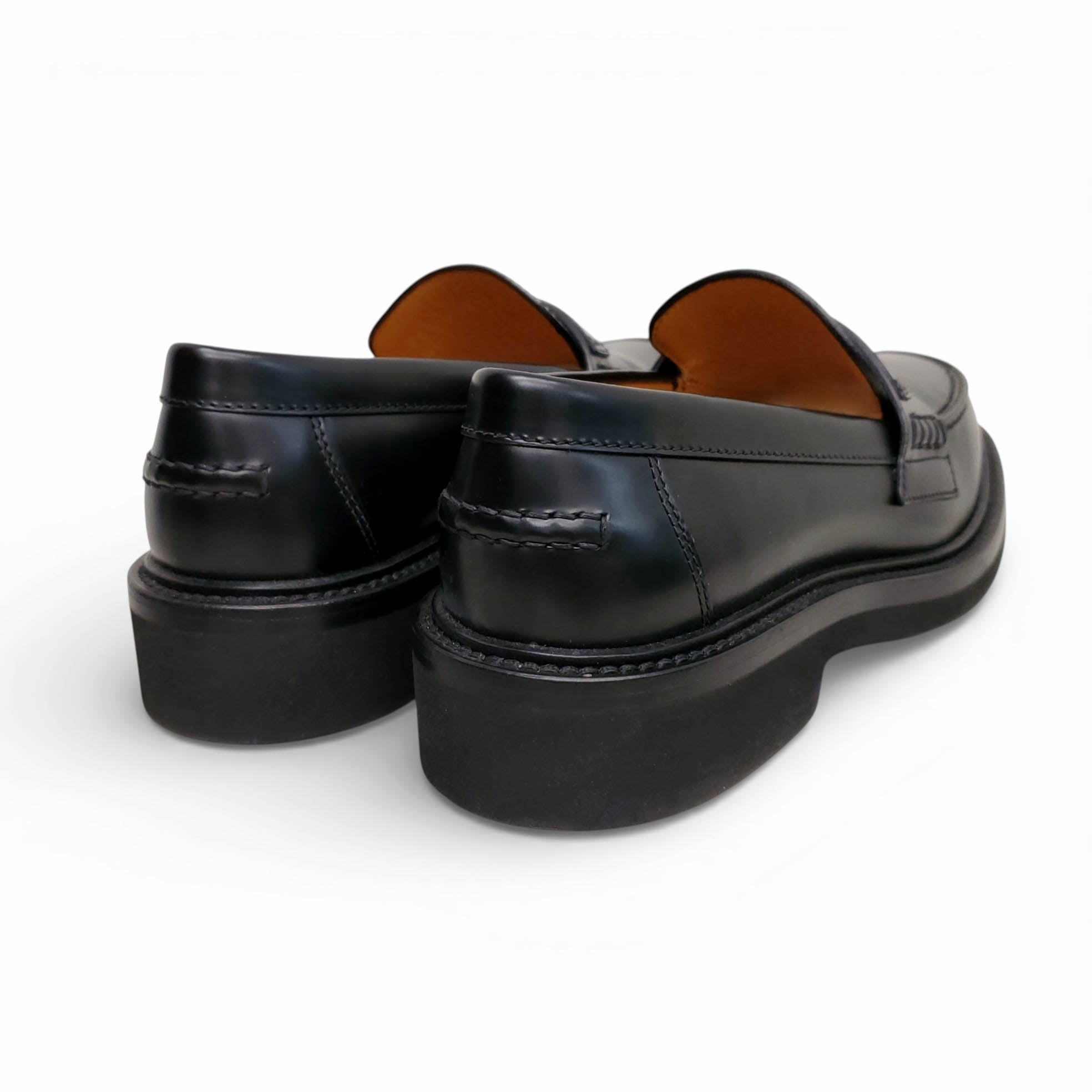 CHRISTIAN DIOR BLACK LOGO LOAFERS - SIZE 35.5