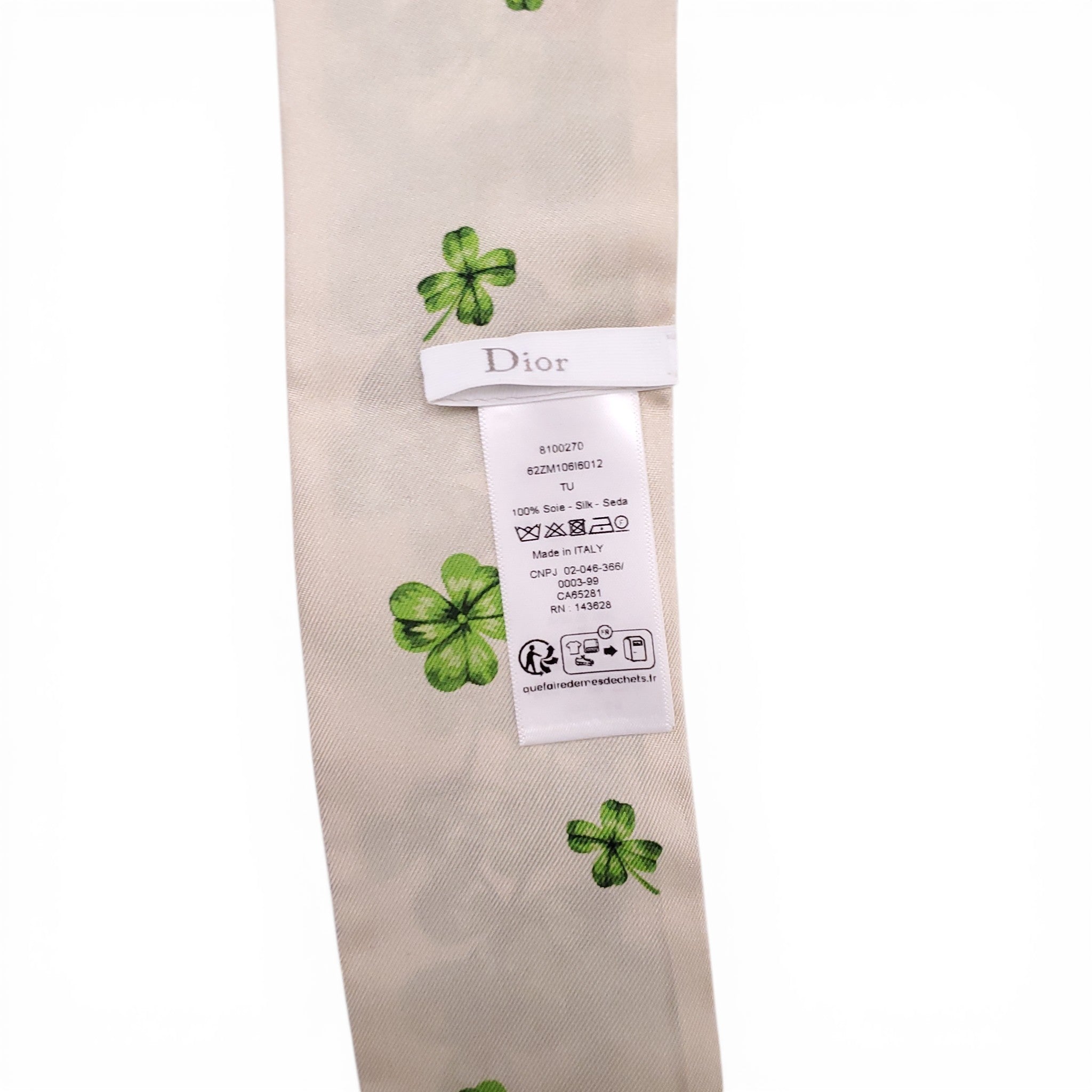 CHRISTIAN DIOR FOUR LEAF CLOVER SILK TWILLY