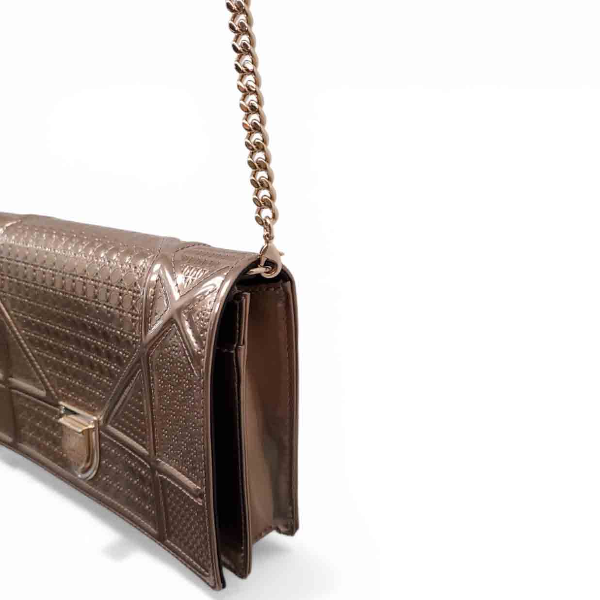 CHRISTIAN DIOR METALLIC 'DIORAMA' CROSSBODY BAG