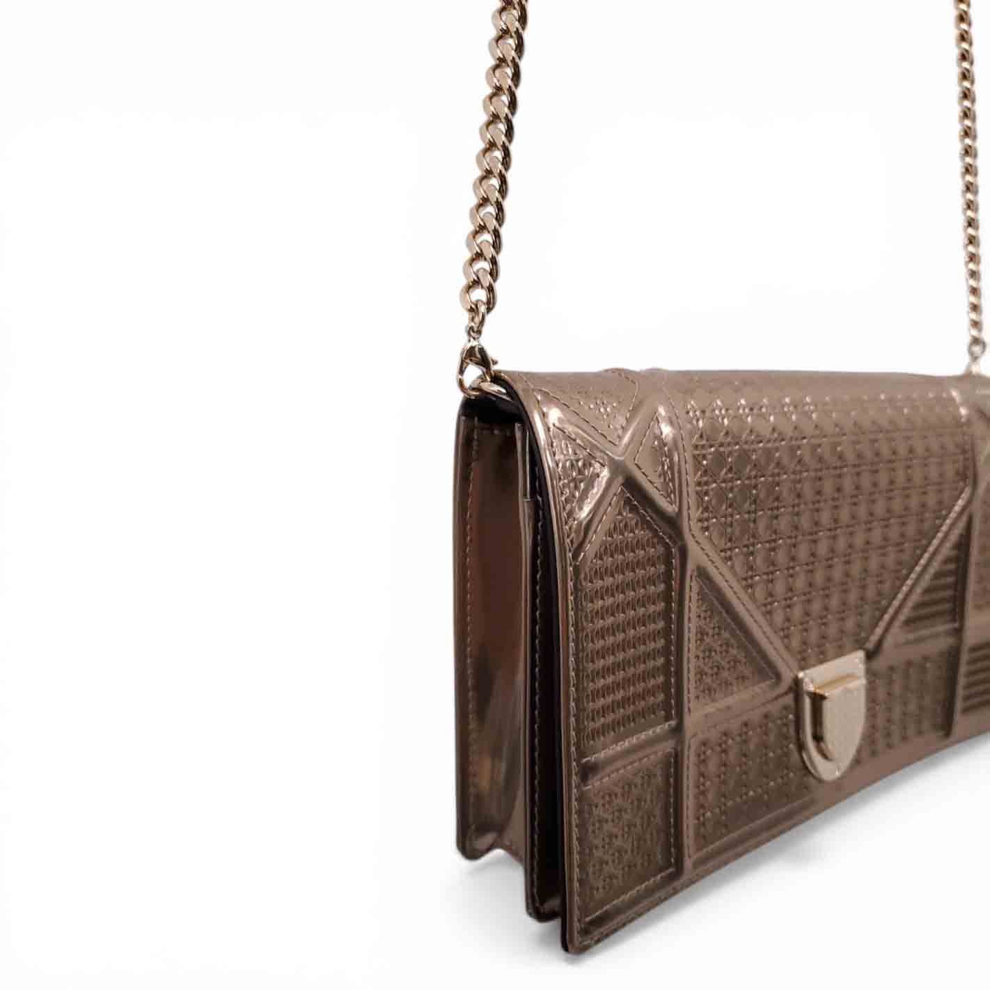 CHRISTIAN DIOR METALLIC 'DIORAMA' CROSSBODY BAG