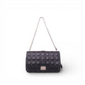 CHRISTIAN DIOR MISS DIOR FLAP SHOULDER BAG IN BLACK CANNAGE LAMBSKIN LEATHER