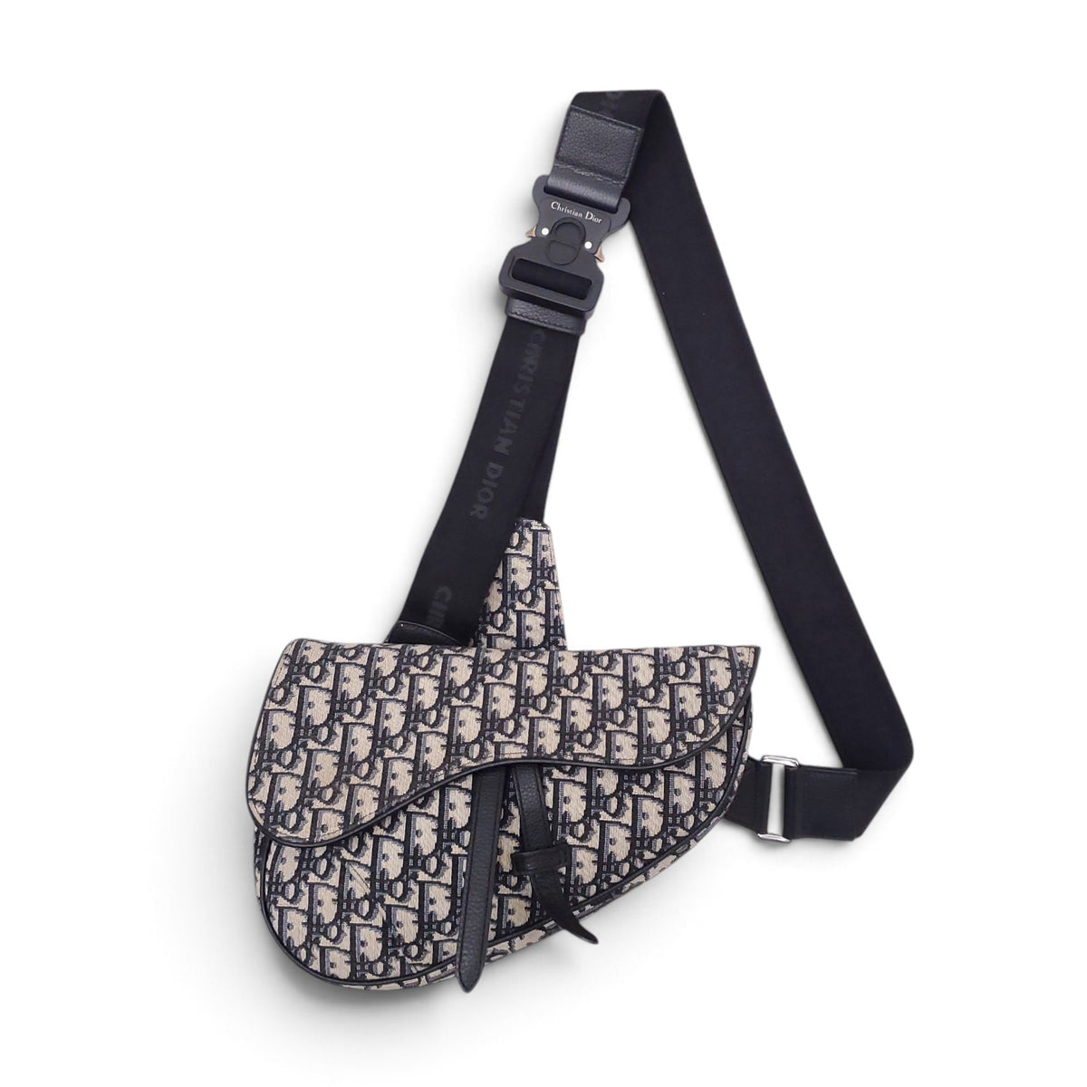 CHRISTIAN DIOR OBLIQUE JACQUARD SADDLE BAG