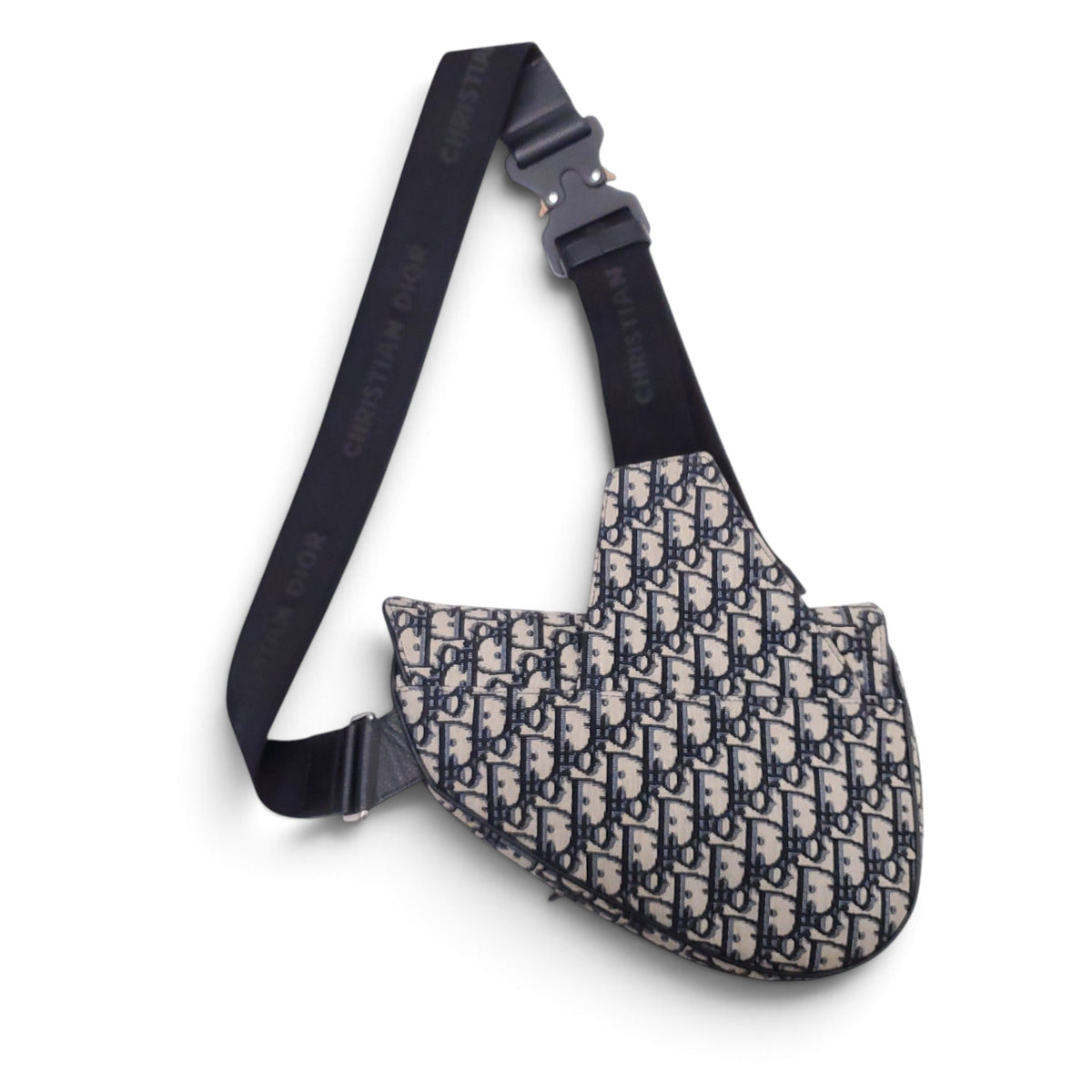 CHRISTIAN DIOR OBLIQUE JACQUARD SADDLE BAG