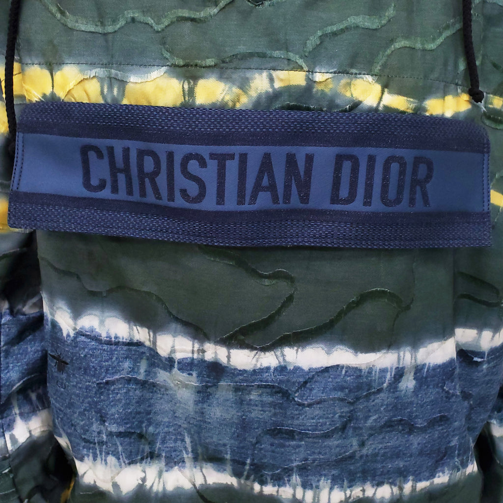 CHRISTIAN DIOR OVERSIZED GREEN LOGO WINDBREAKER JACKET - SIZE XS