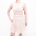 CHRISTIAN DIOR PINK POLKA DOT LACE DRESS - SIZE 2