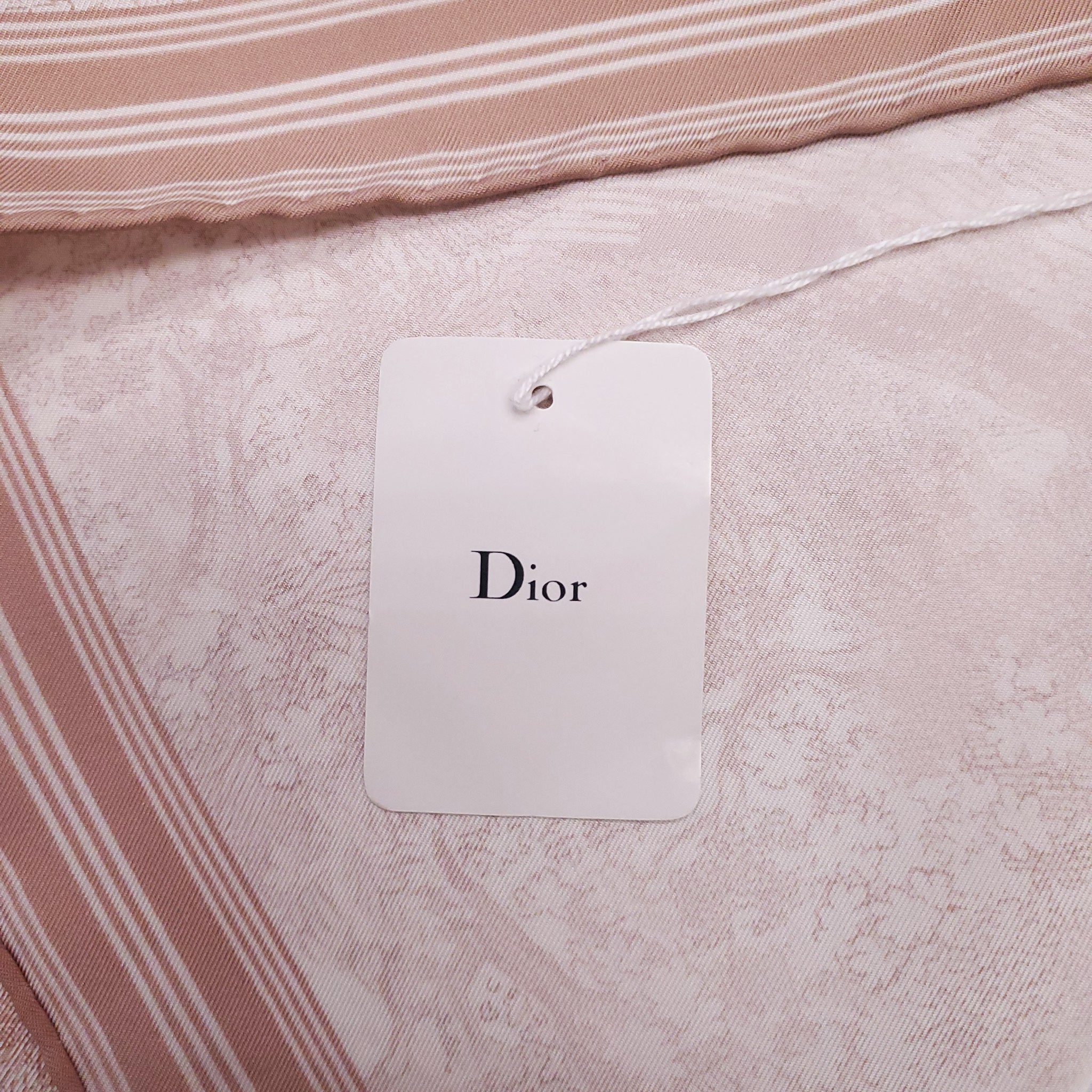 CHRISTIAN DIOR PINK TOILE DE JOUY SILK SCARF