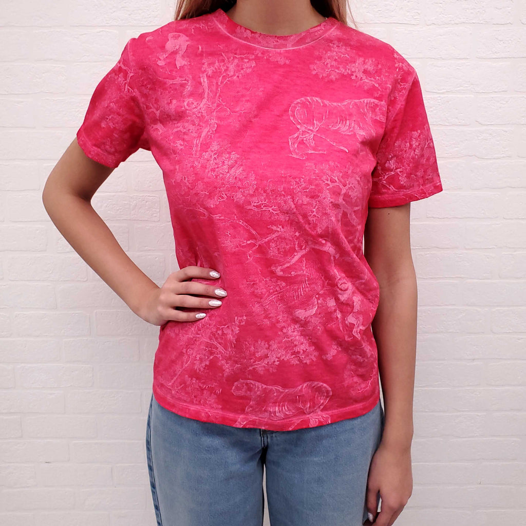 CHRISTIAN DIOR PRINTED CREWNECK T-SHIRT - SIZE S