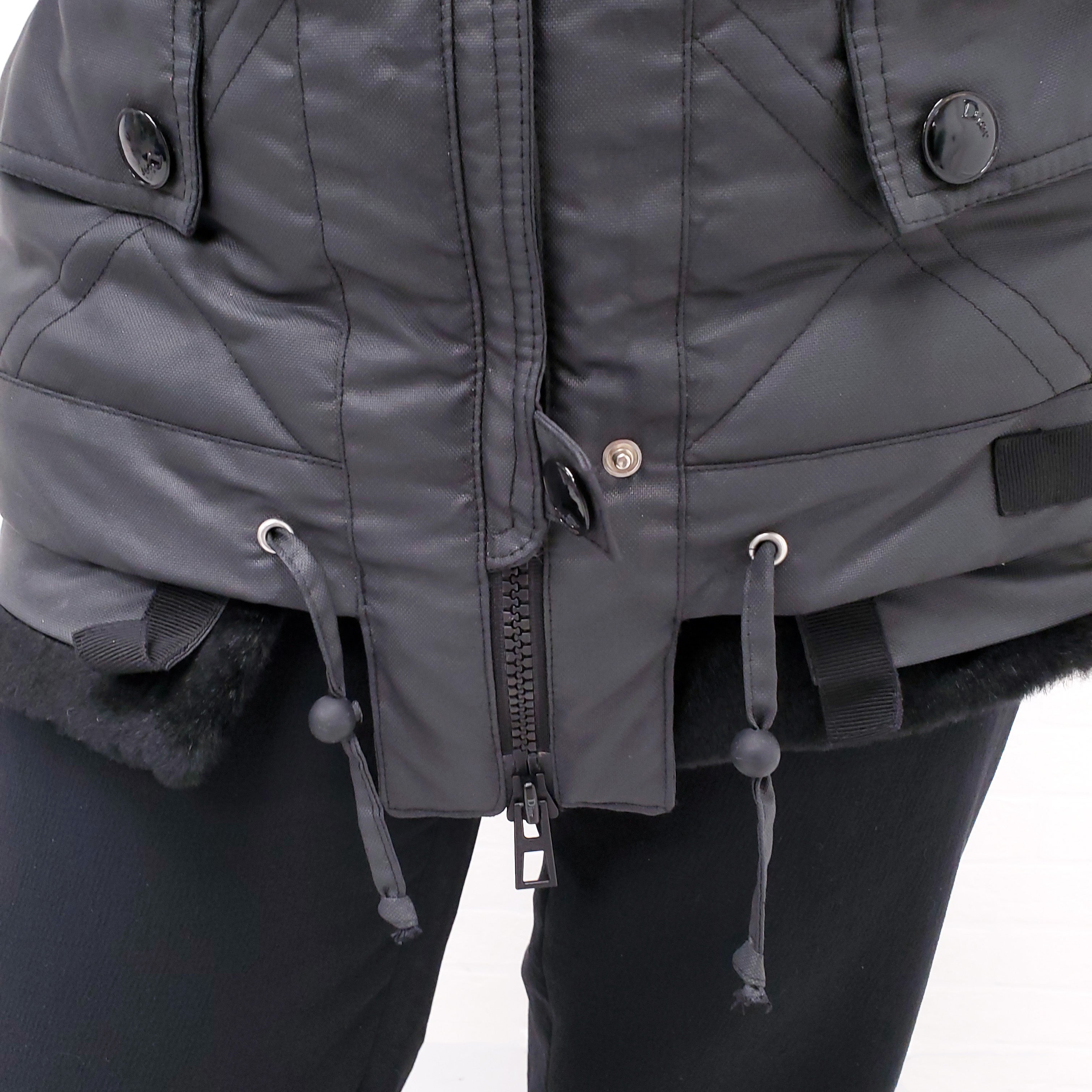 CHRISTIAN DIOR PUFFER JACKET WITH LOGO BUTTONS - SIZE 4