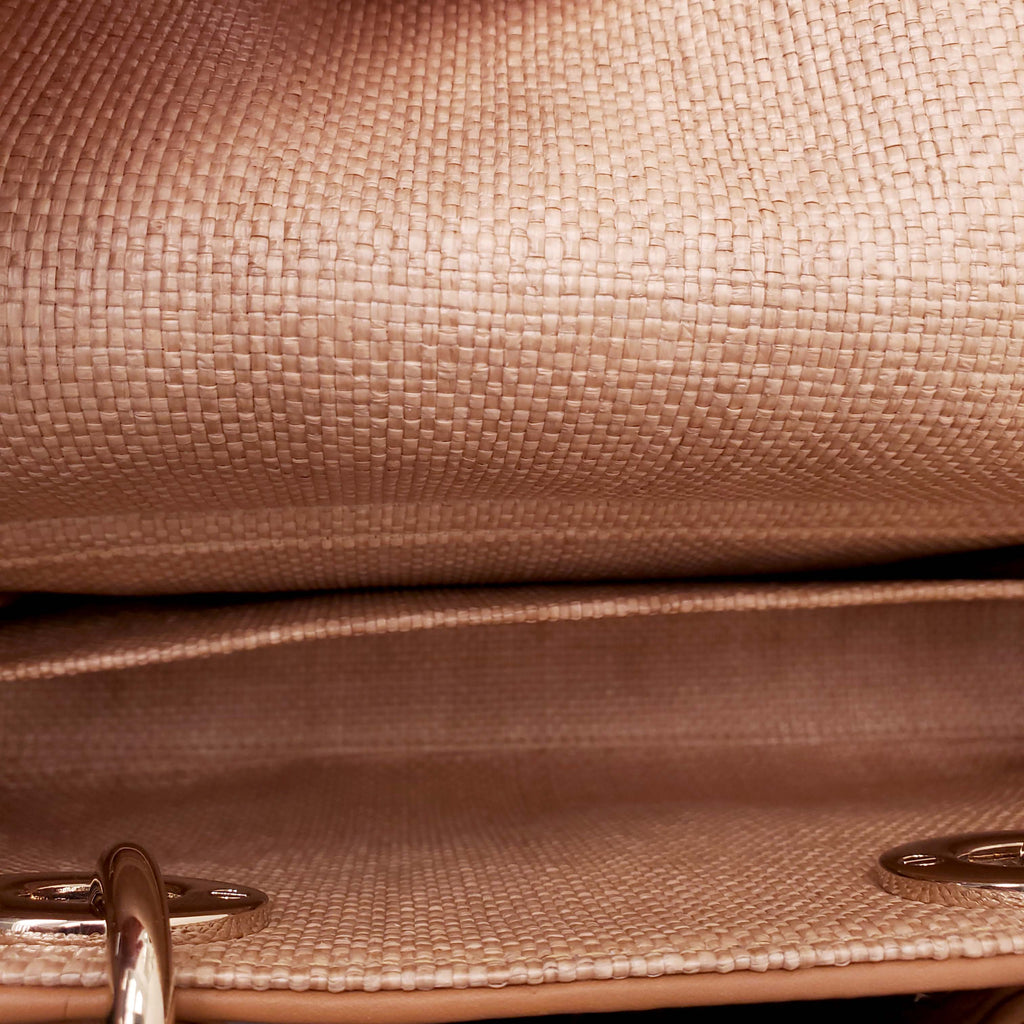 CHRISTIAN DIOR SMALL LADY D-JOY BAG NATURAL MACROCANNAGE