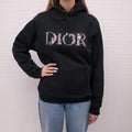 CHRISTIAN DIOR UNISEX FLORAL LOGO HOODIE - SIZE M