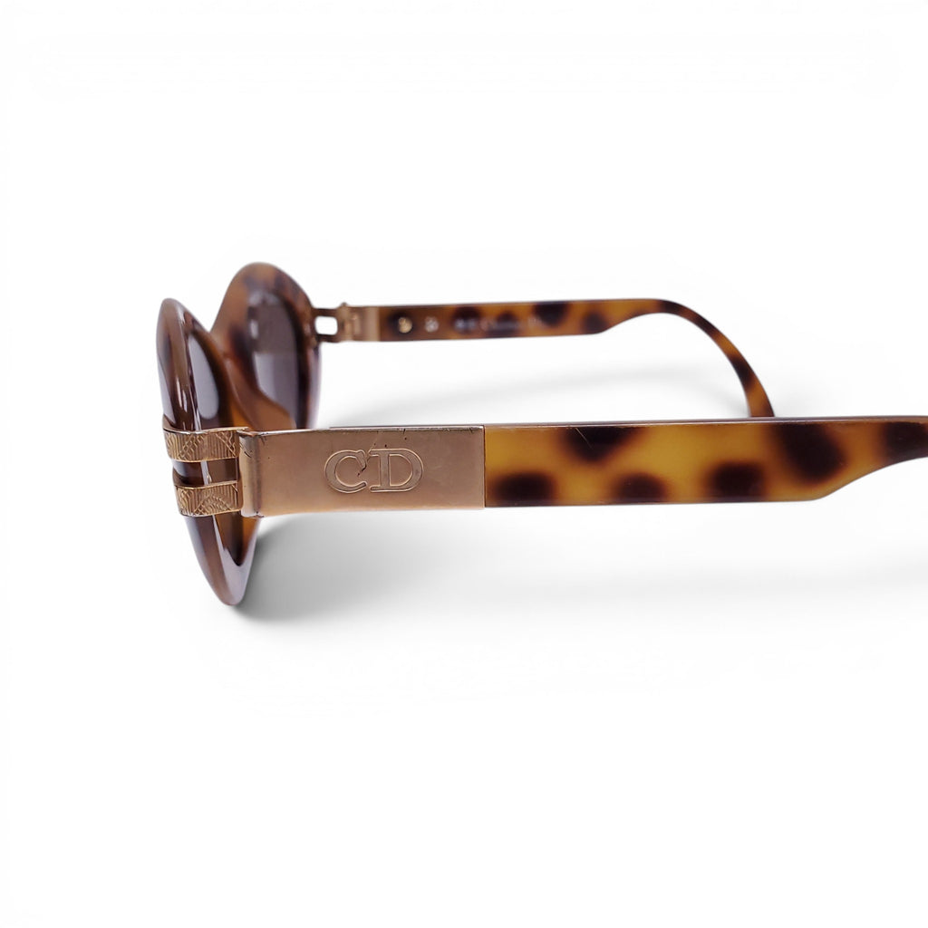 CHRISTIAN DIOR VINTAGE TORTOISE SUNGLASSES WITH LOGO