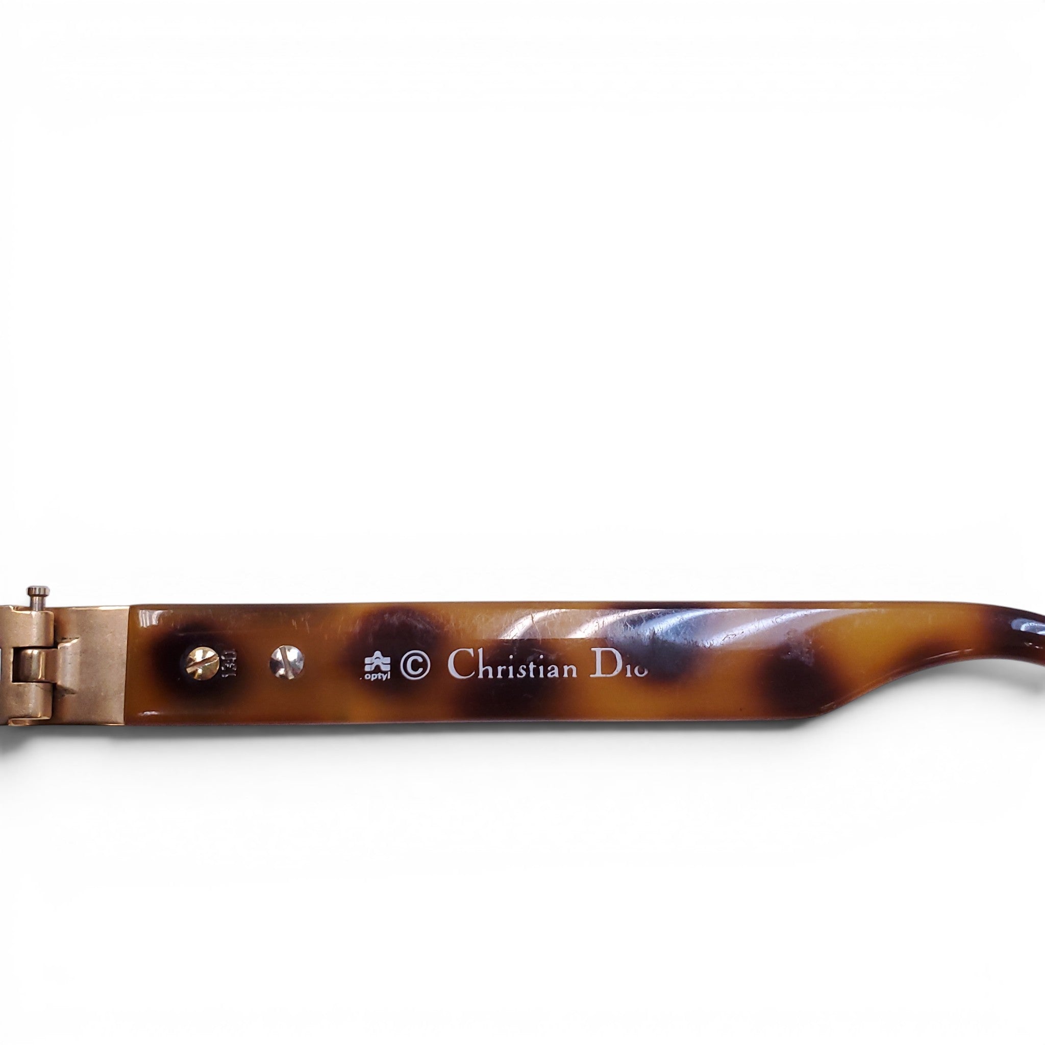 CHRISTIAN DIOR VINTAGE TORTOISE SUNGLASSES WITH LOGO