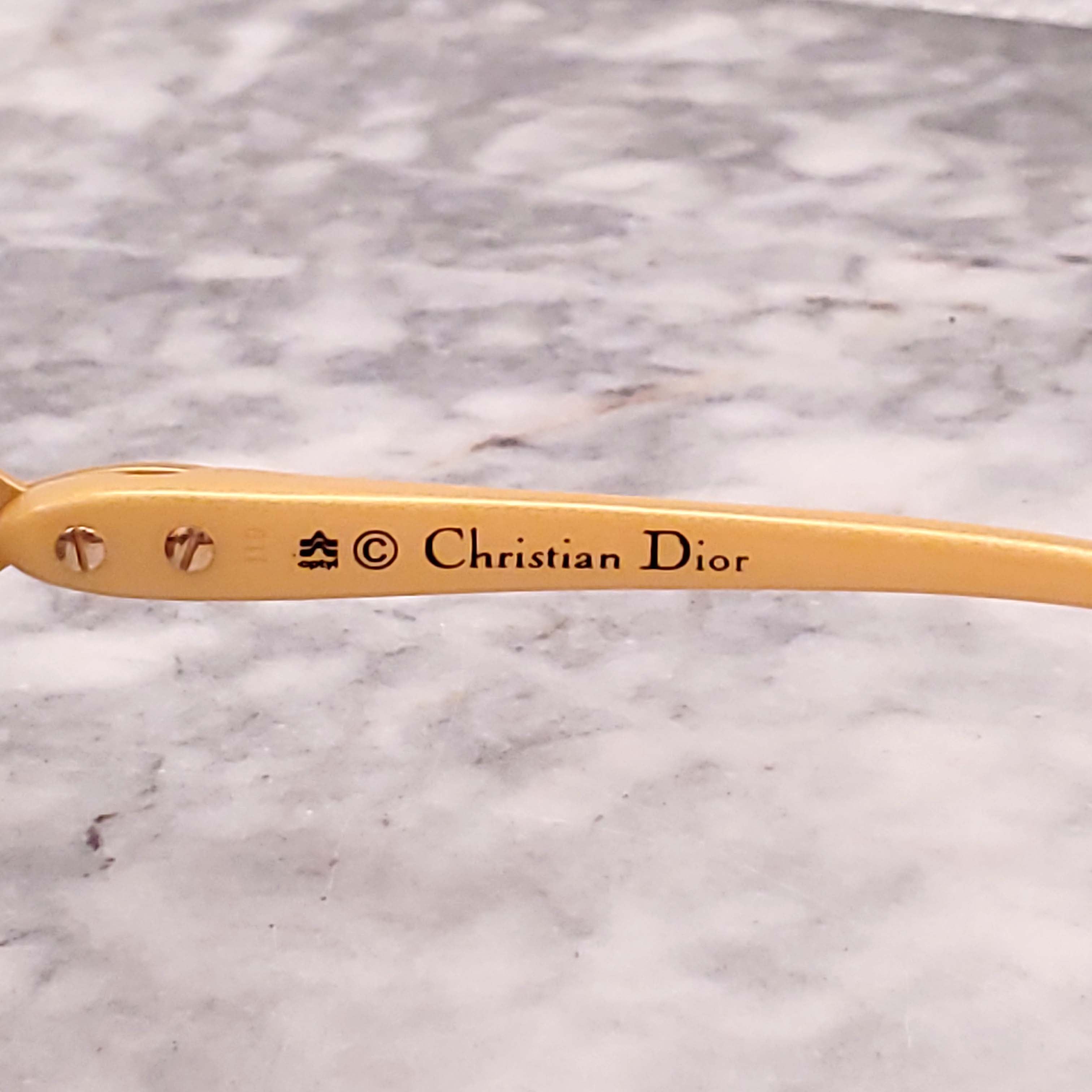 CHRISTIAN DIOR VINTAGE YELLOW BUTTERFLY SUNGLASSES