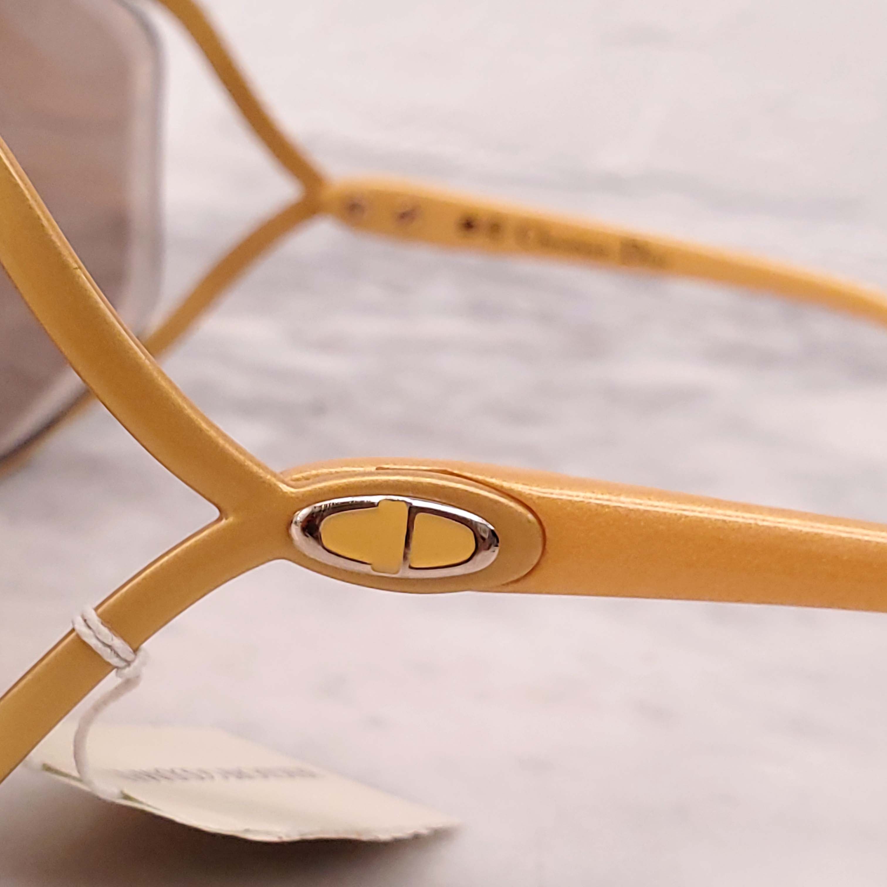 CHRISTIAN DIOR VINTAGE YELLOW BUTTERFLY SUNGLASSES